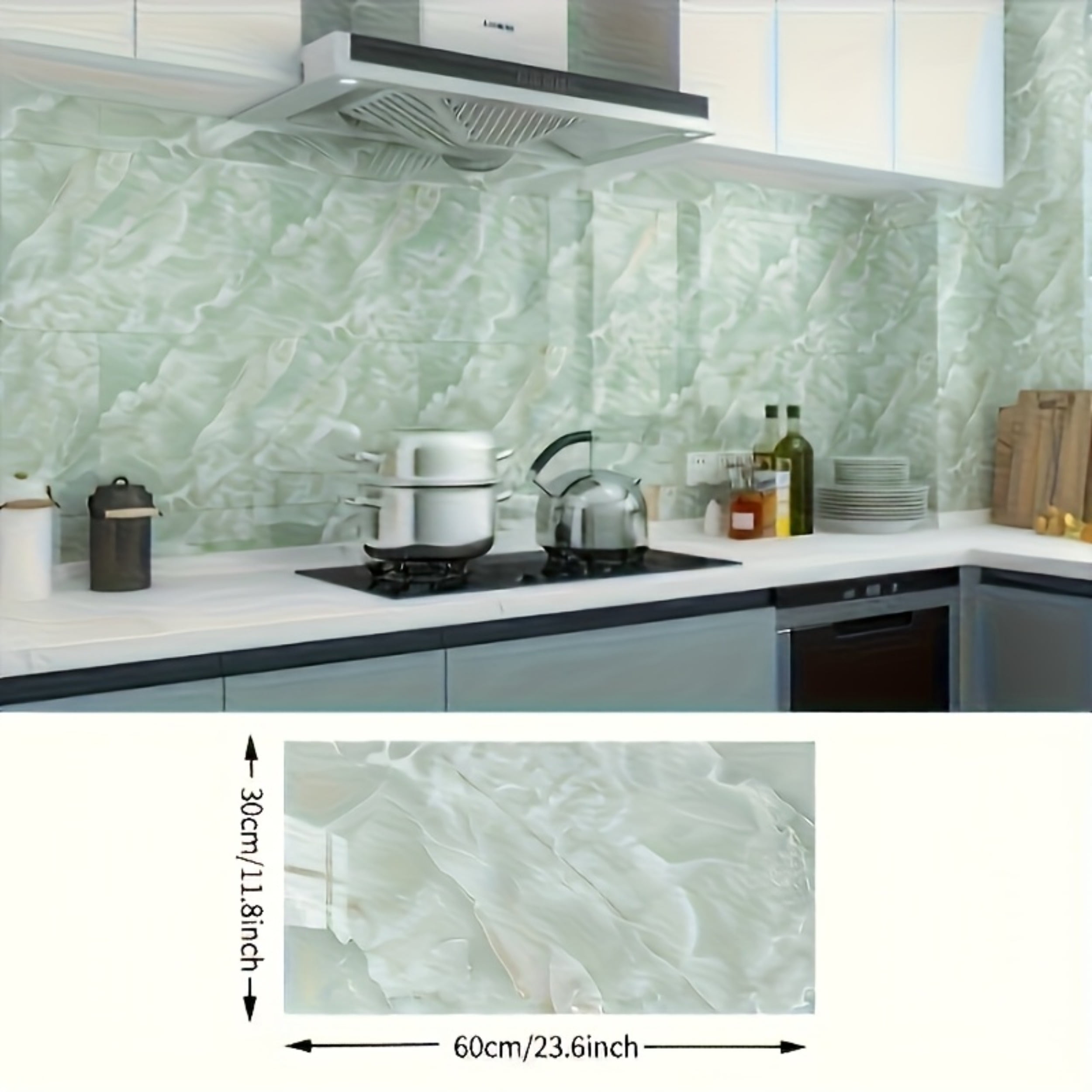Generic Peel and Stick Wall Panels (Marble Pattern, 12 in x 12 in) 8in07