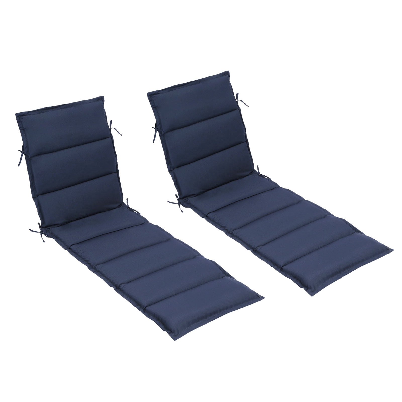 Maphissus Foldable Water-Resistant Chaise Lounge Cushion (Blue, 72 in x 21 in x 2 in, Set of 2) nlu7p
