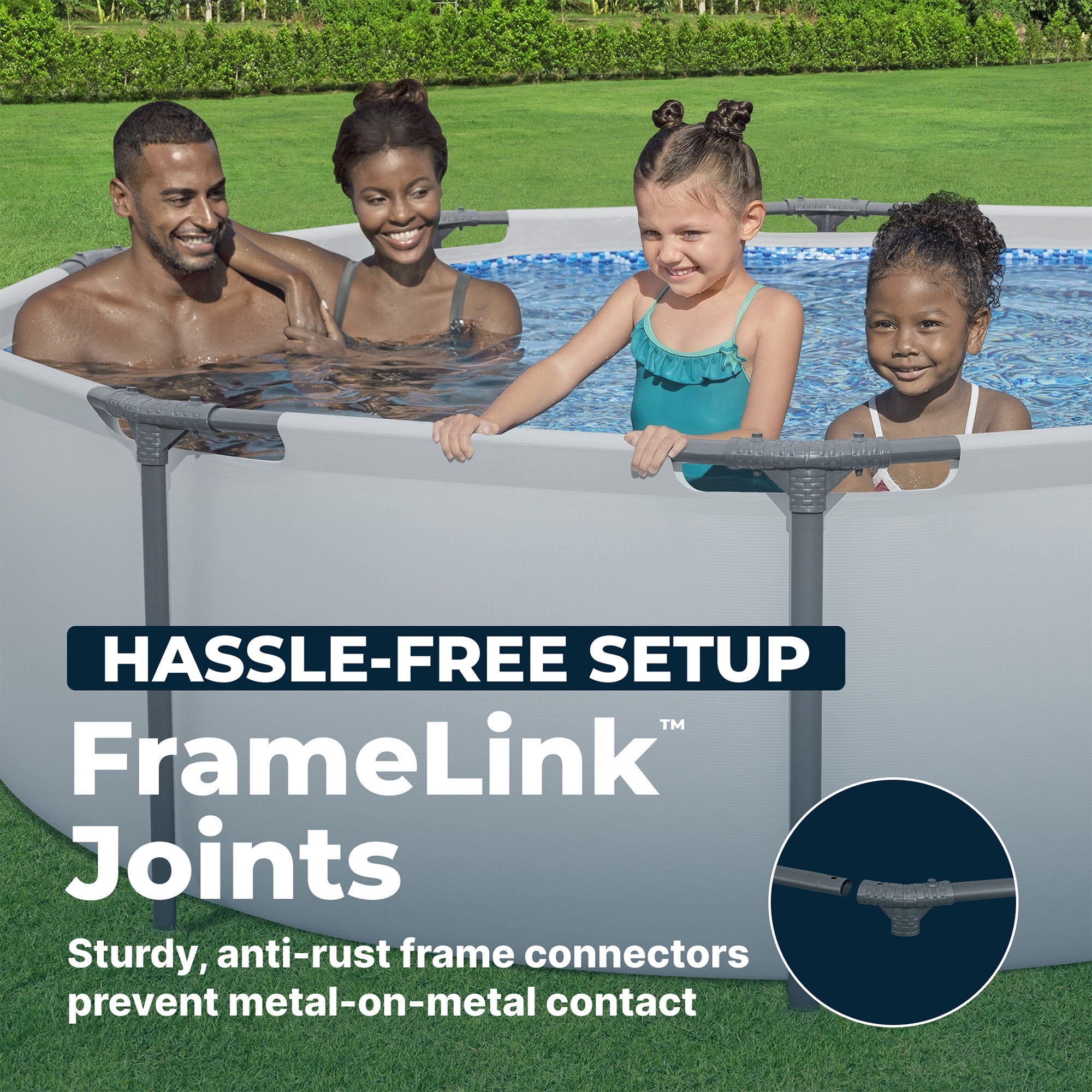 Bestway Steel Pro MAX Above Ground Pool Set with Filter Pump and Cartridge (Gray, 10 ft x 30 in) 9n7hm