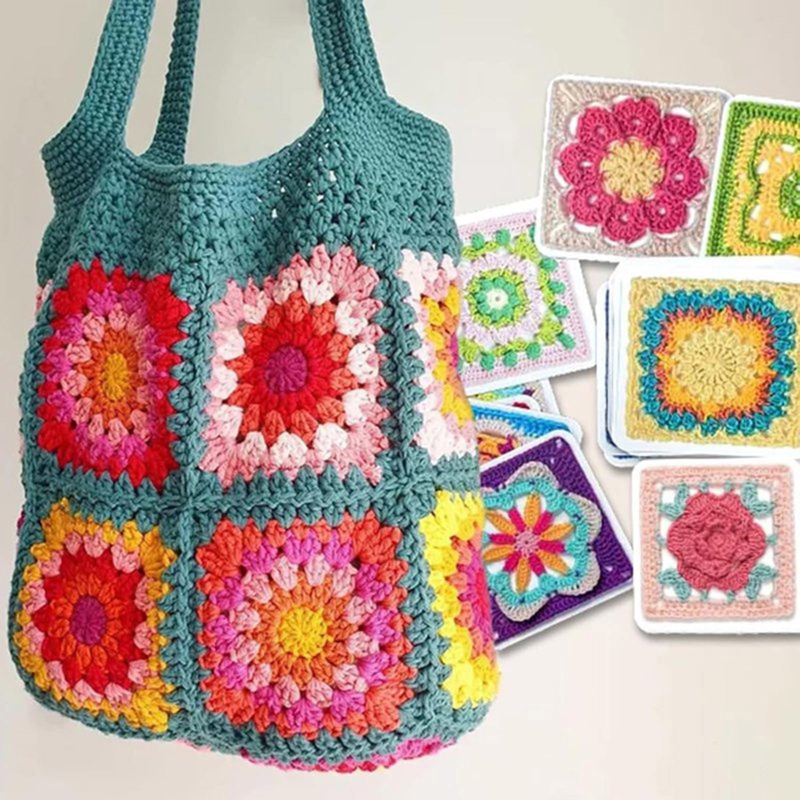 Betiyuaoe Granny Square Crochet Pattern Card Kit (50 Designs, Mix and Match Guide) 0ny0t