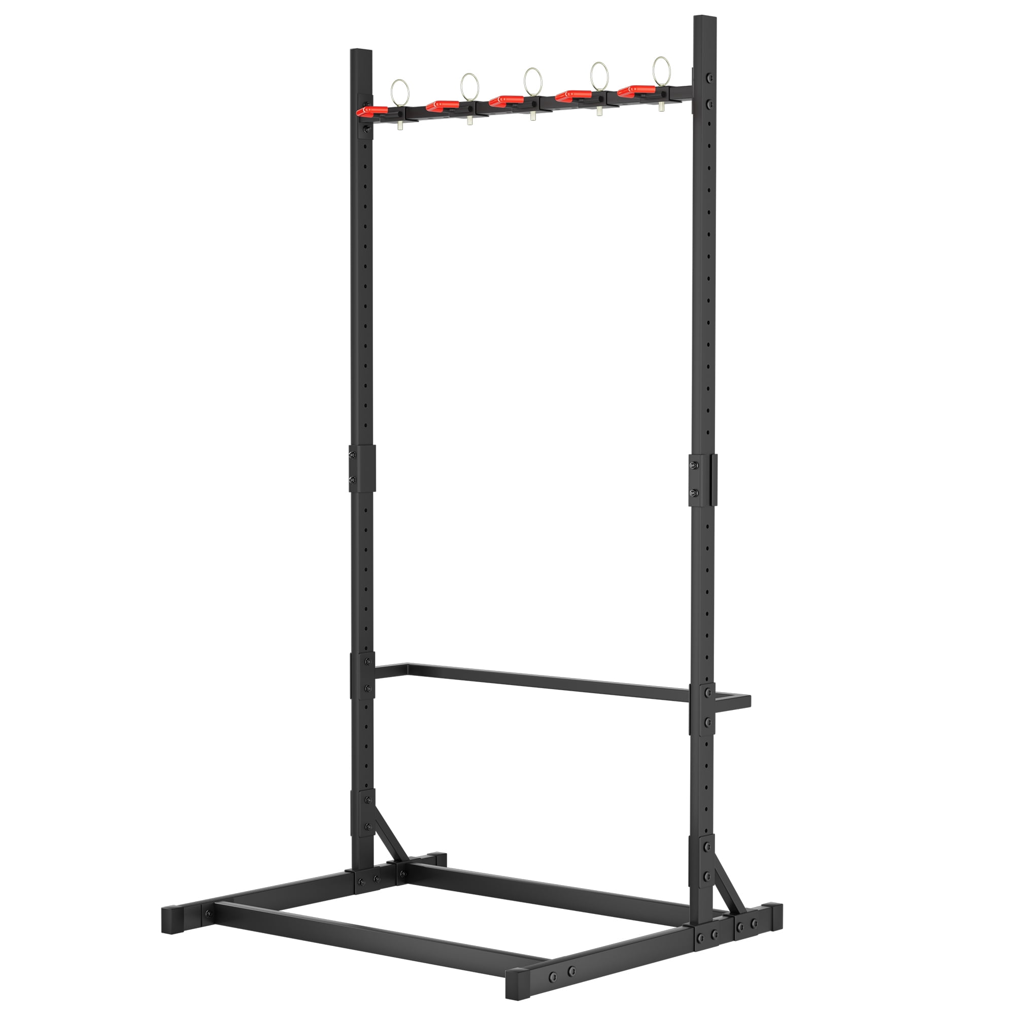 YOHKOH Heavy-Duty Freestanding Bike Rack, Vertical 5-Bike Floor Stand Storage Organizer (Black, 76 in Height) nthzl