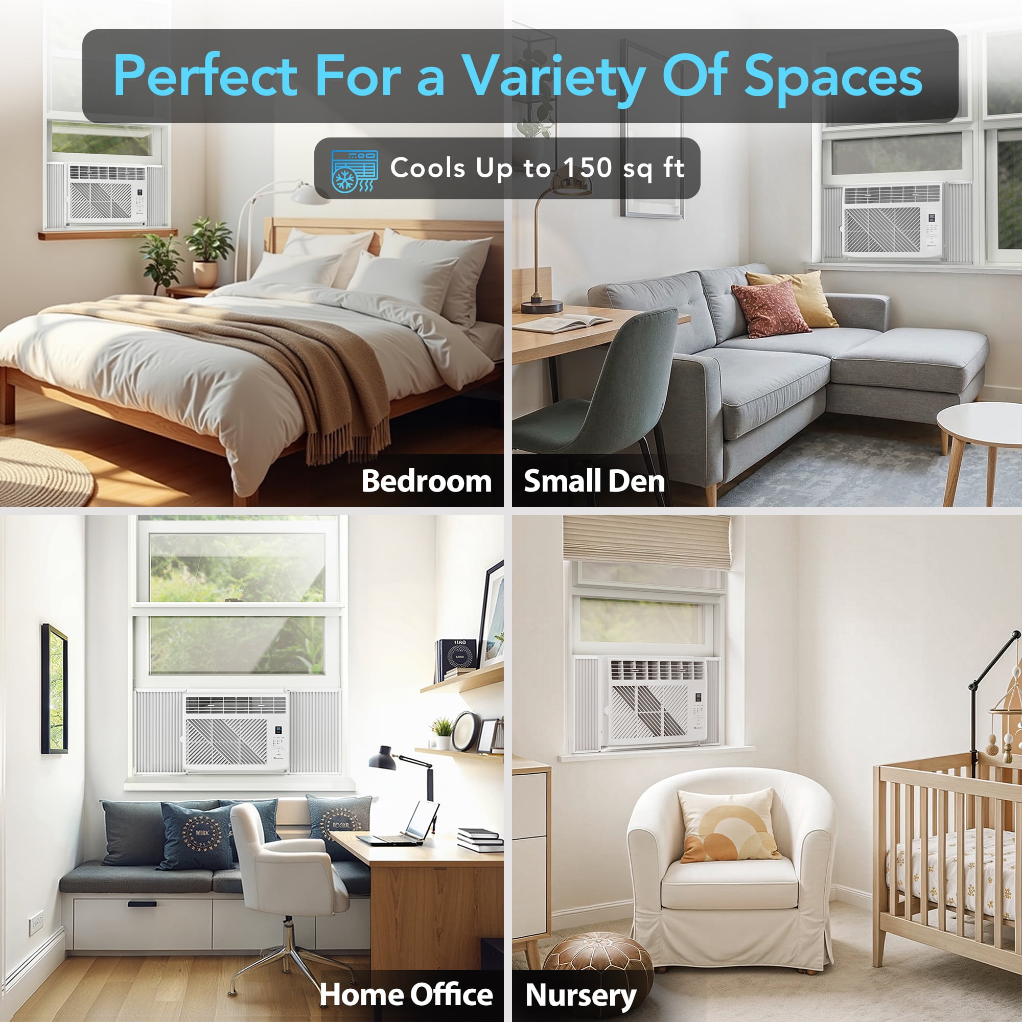 Comfort Zone 5,000 BTU Window Mounted Air Conditioner with Remote Control (White, 250 sq ft) y682z