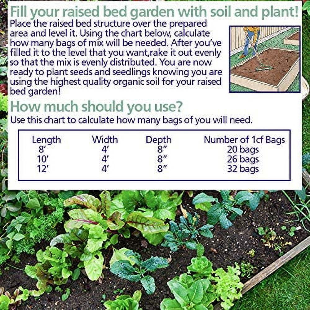 Coast of Maine Castine Blend Organic Raised Bed Mix (Natural Soil for Vegetables, Herbs & Flowers, 1 cu ft) 973k2