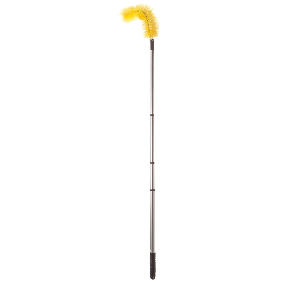 Fox Valley Traders Telescopic Gutter Brush, Extendable Gutter Cleaner Tool for Leaves and Debris (Yellow, 36 in. to 74 in.) sxvja