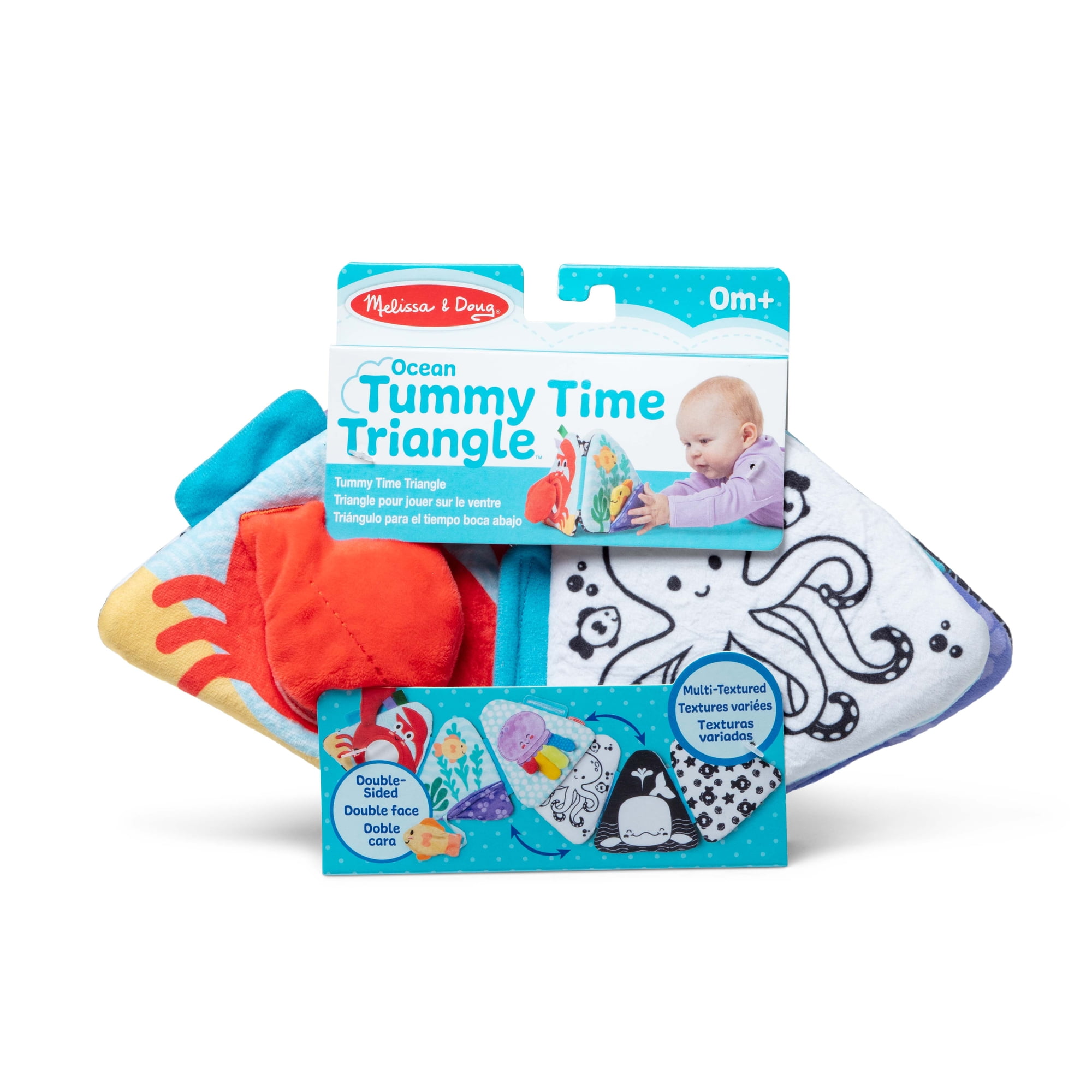 Melissa & Doug Ocean Tummy Time Triangle Infant Sensory Activity Toy (Multi-Color, 1 Pack) cvcs9