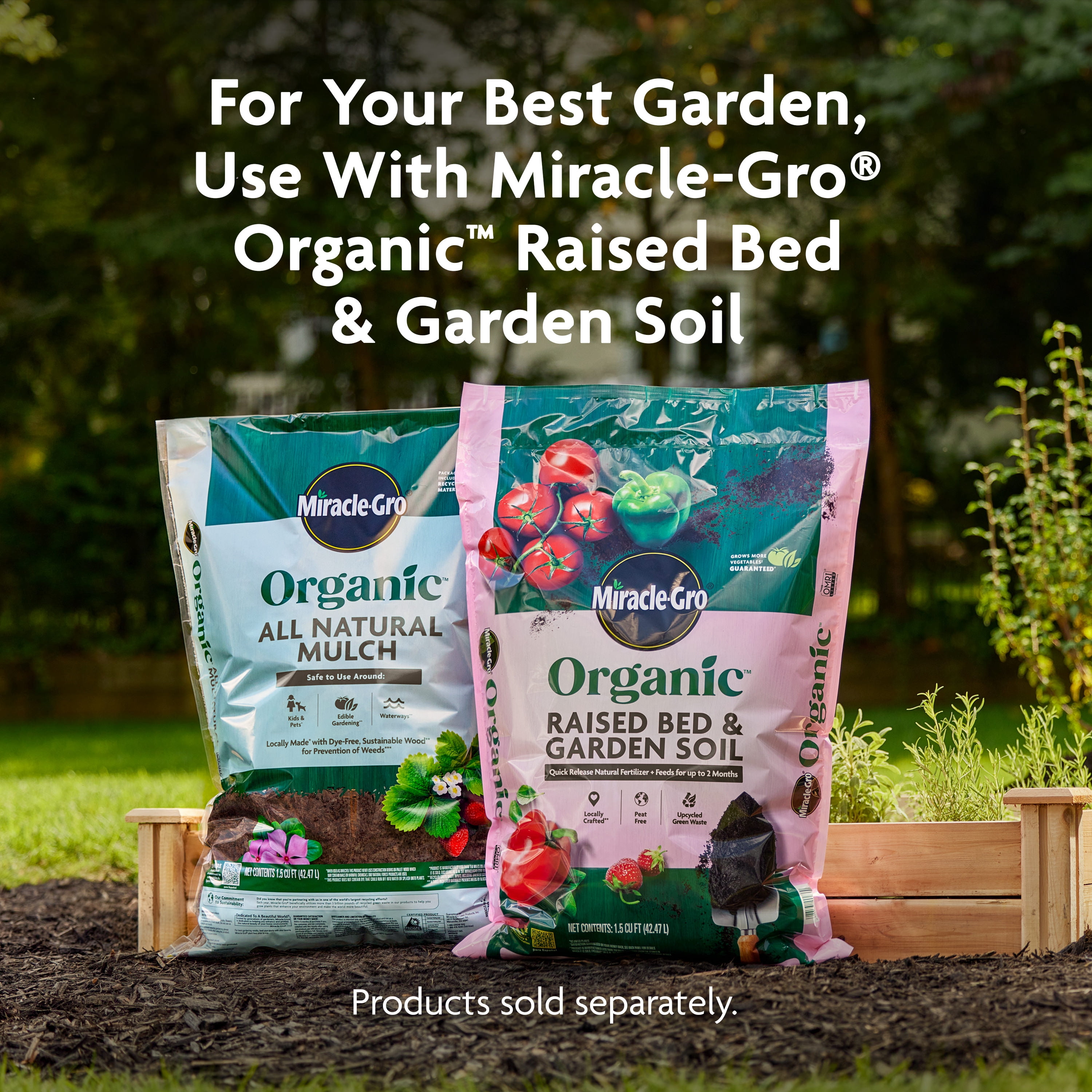 Miracle-Gro Organic All Natural Mulch for Gardening and Landscaping (Brown, 1.5 cu. ft.) 5f1uc