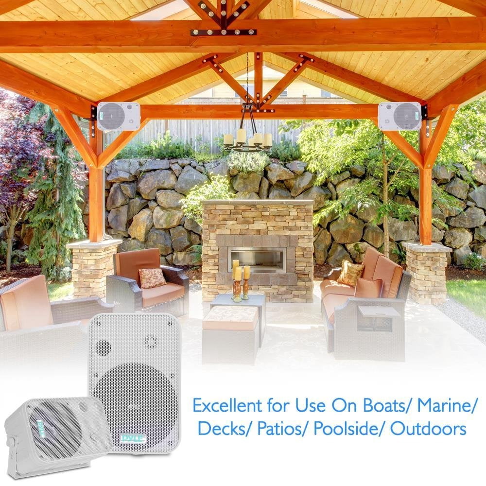 Pyle Pro PDWR50W 2-Way Indoor/Outdoor Speaker (White, 5.25 in) 3dhbb