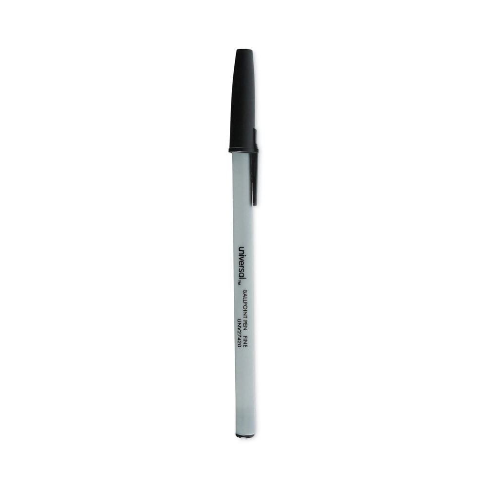 Universal Fine Point Ballpoint Pen Smooth Writing Office Supplies (Black, 12 Pack) i44ek