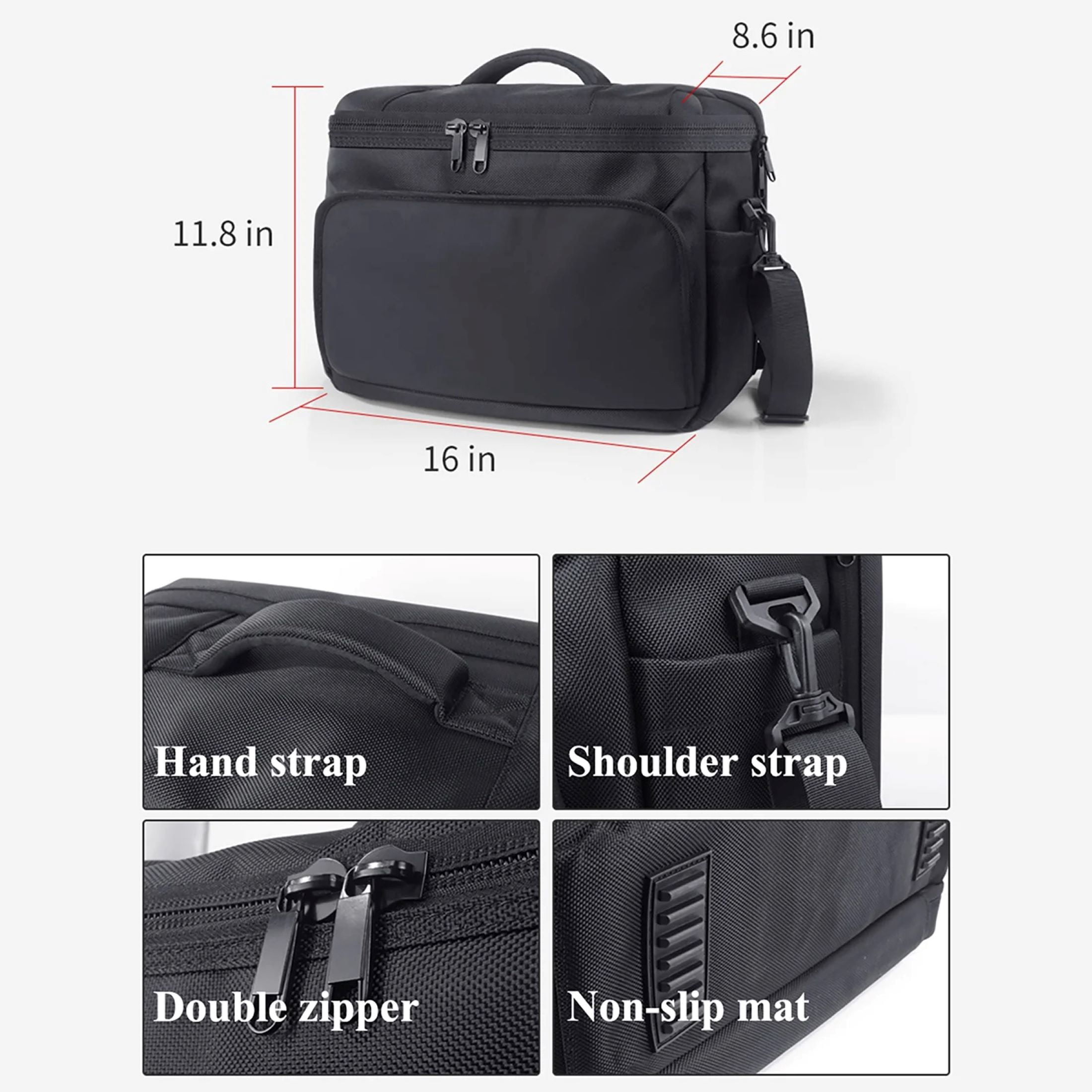 Liboer Carrying Case for PS5 and PS5 Pro Console, Protective Travel Bag with Adjustable Shoulder Strap (Black, Large) p1g8a