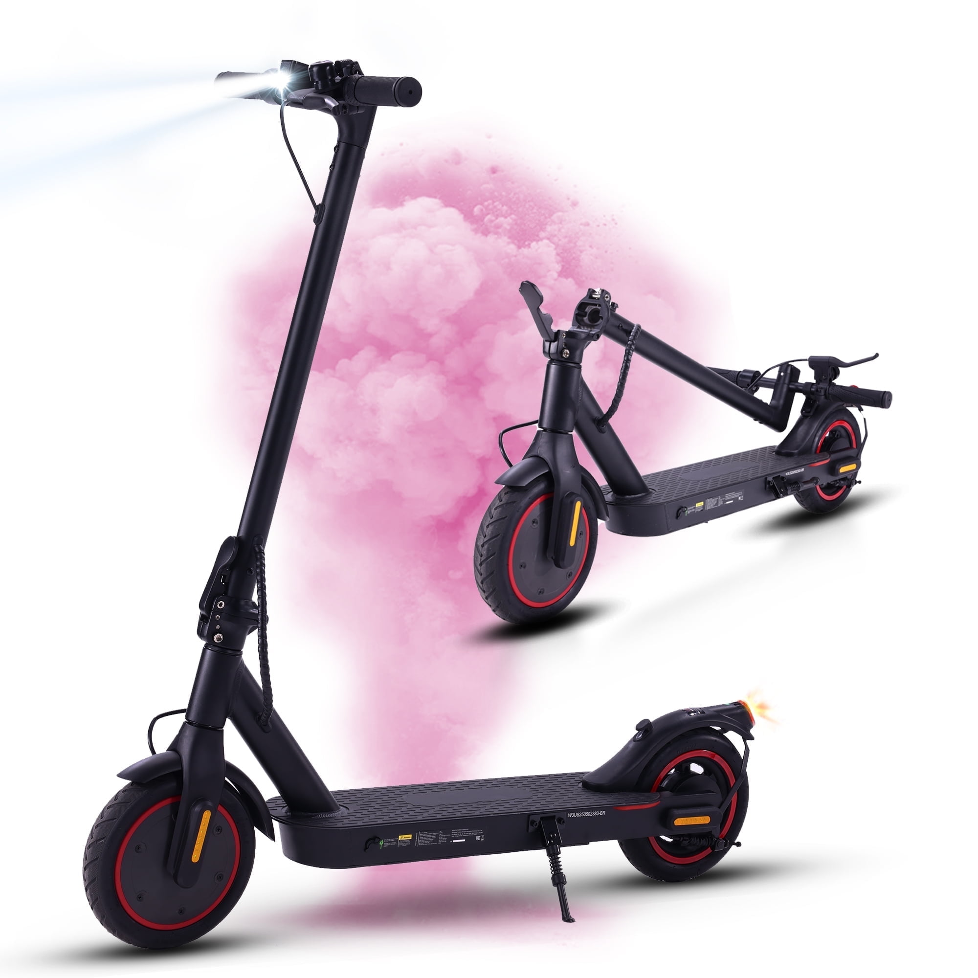 iHoverboard Electric Scooter for Adults, Foldable Commuter Scooter with 8.5 in Tires, 21 MPH Max Speed (Black, 1 Unit) o1tjc
