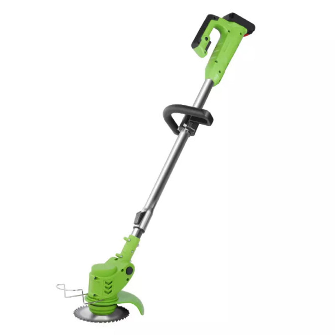Enegyz 20V Cordless Electric Grass Trimmer with Dual 4000mAh Batteries and Interchangeable Blades (Green, 35.4-47.2 in) q2mli