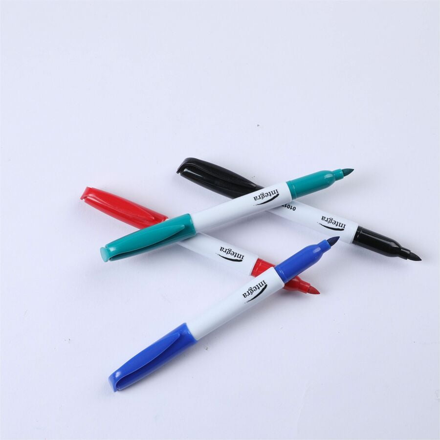 Integra Dry-Erase Whiteboard Markers, Bullet Tip, Low-Odor Ink (Assorted Colors, 4-Pack) rn72b