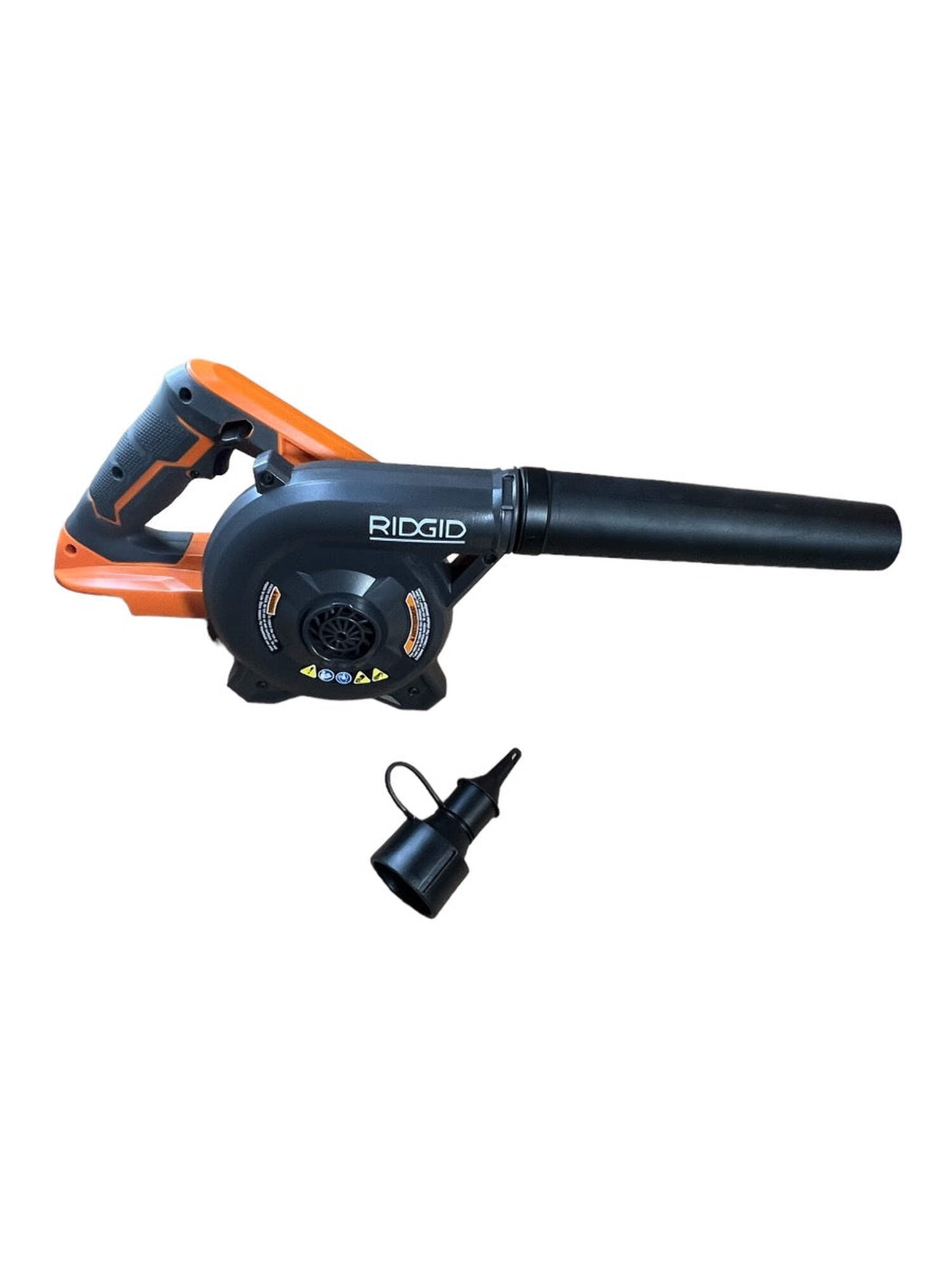 RIDGID 18V Cordless Compact Jobsite Blower with Inflator and Deflator Nozzle (110 CFM) 2vl57