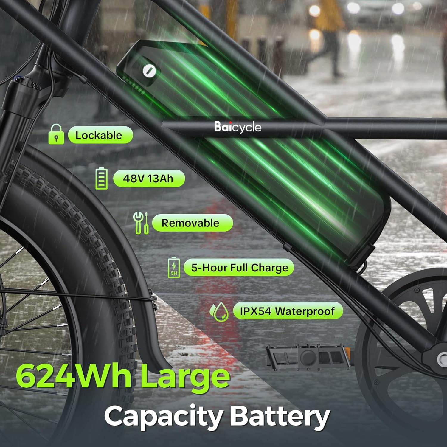 GSPEED A03 Electric Bike, All-Terrain Fat Tire E-Bike for Adults, 1200W Motor, 48V 13Ah Battery, 28 MPH, UL2849 Certified (Black, 20 in) 2381q