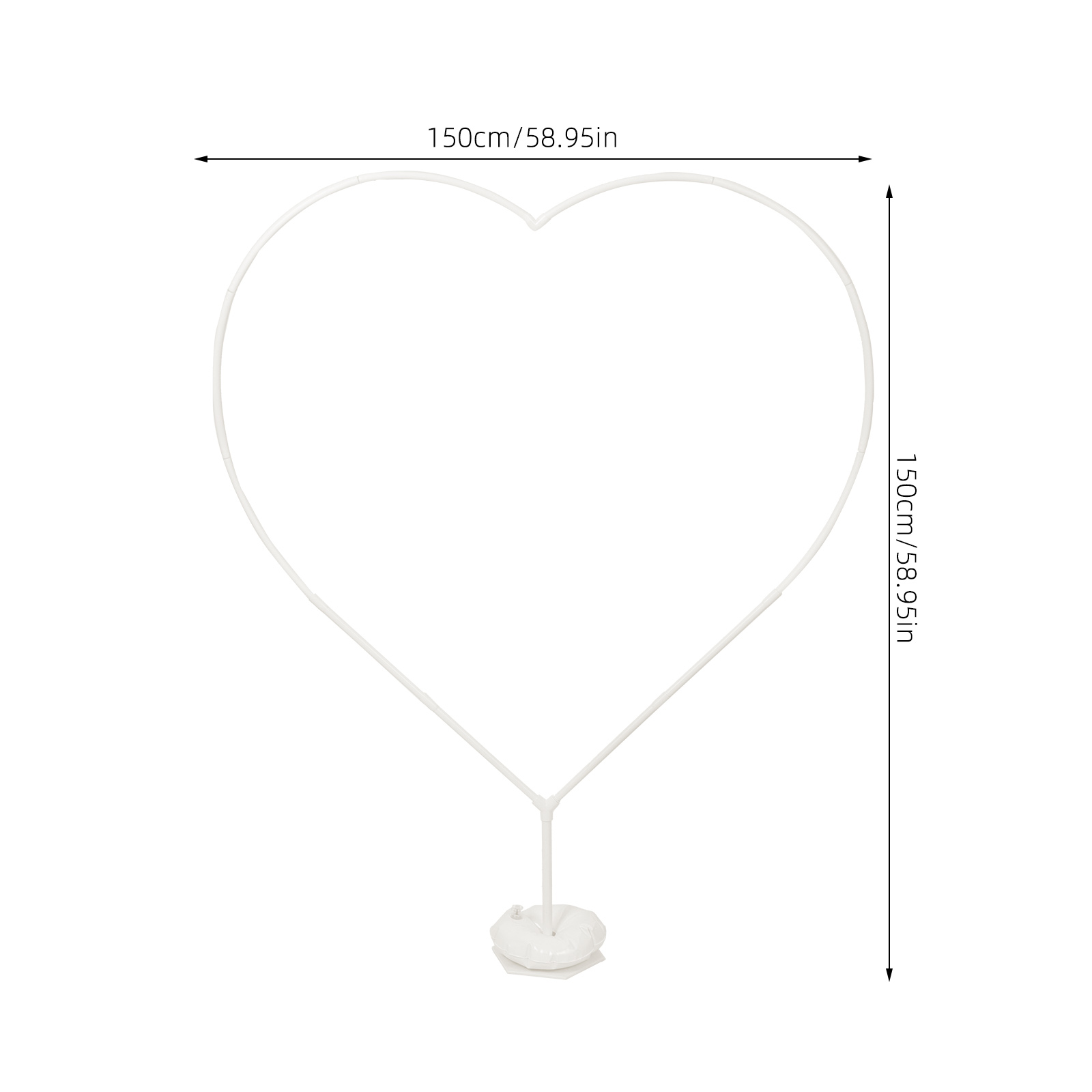 Toyvian Balloon Arch Kit for Weddings and Parties, Adjustable Plastic Stand (White, 1 Set) j2eqx