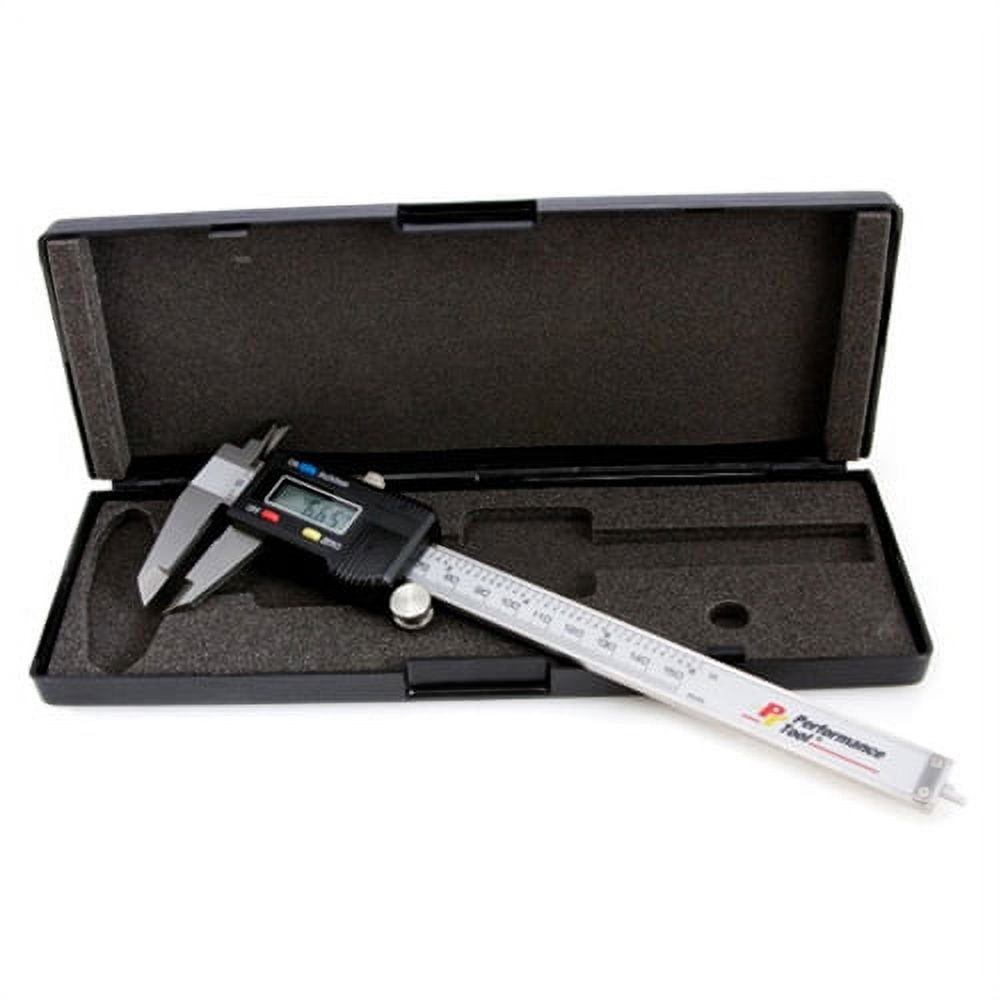 Performance Tool W80152 Electronic Digital Caliper with Extra Large LCD Screen (Silver, 6 in) 3enoa