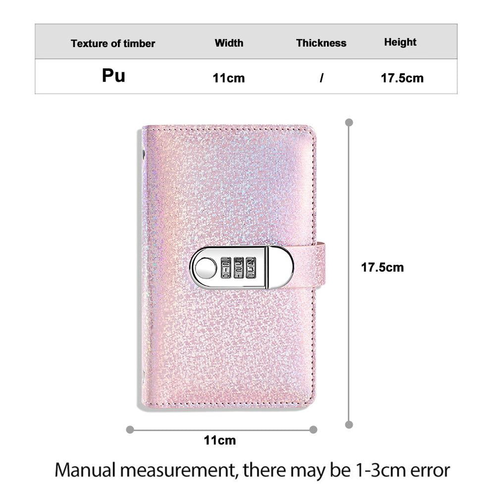 QENASHAING Combination Lock Cash Deposit Book, PU Leather Savings Organizer with 50 Page Cash Envelope System (Pink, 50 Pages) ra4fr