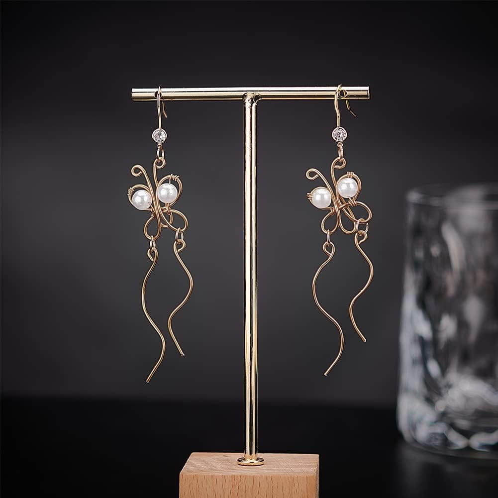 Globleland 18K Gold Plated Earring Hooks with Cubic Zirconia and Ear Nuts (Gold, 42 Piece Set) 0fqen