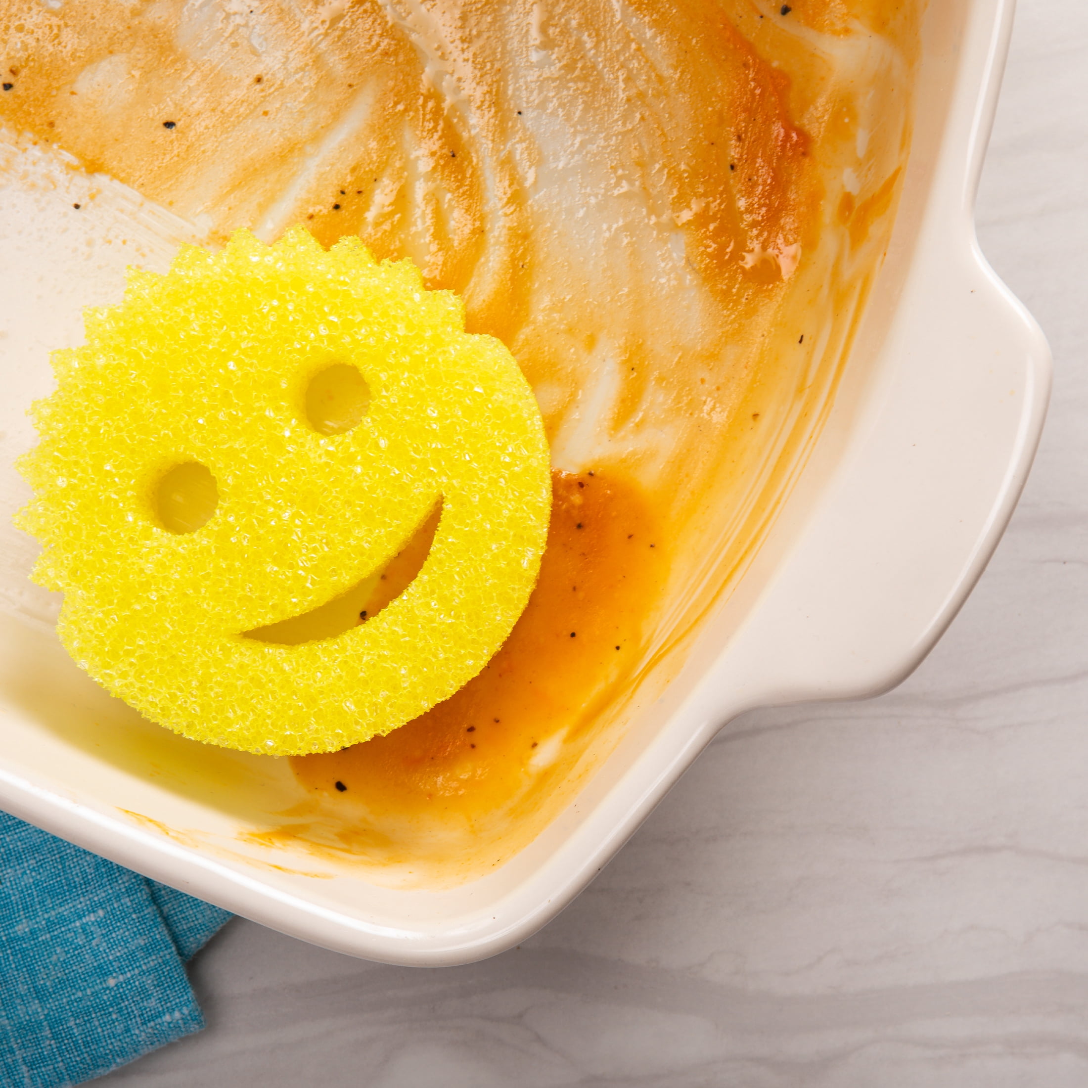 Scrub Daddy Original Scratch-Free Cleaning Sponge, Heavy-Duty Kitchen & Bath Scrubber (Yellow, 1 Count) vpfd7