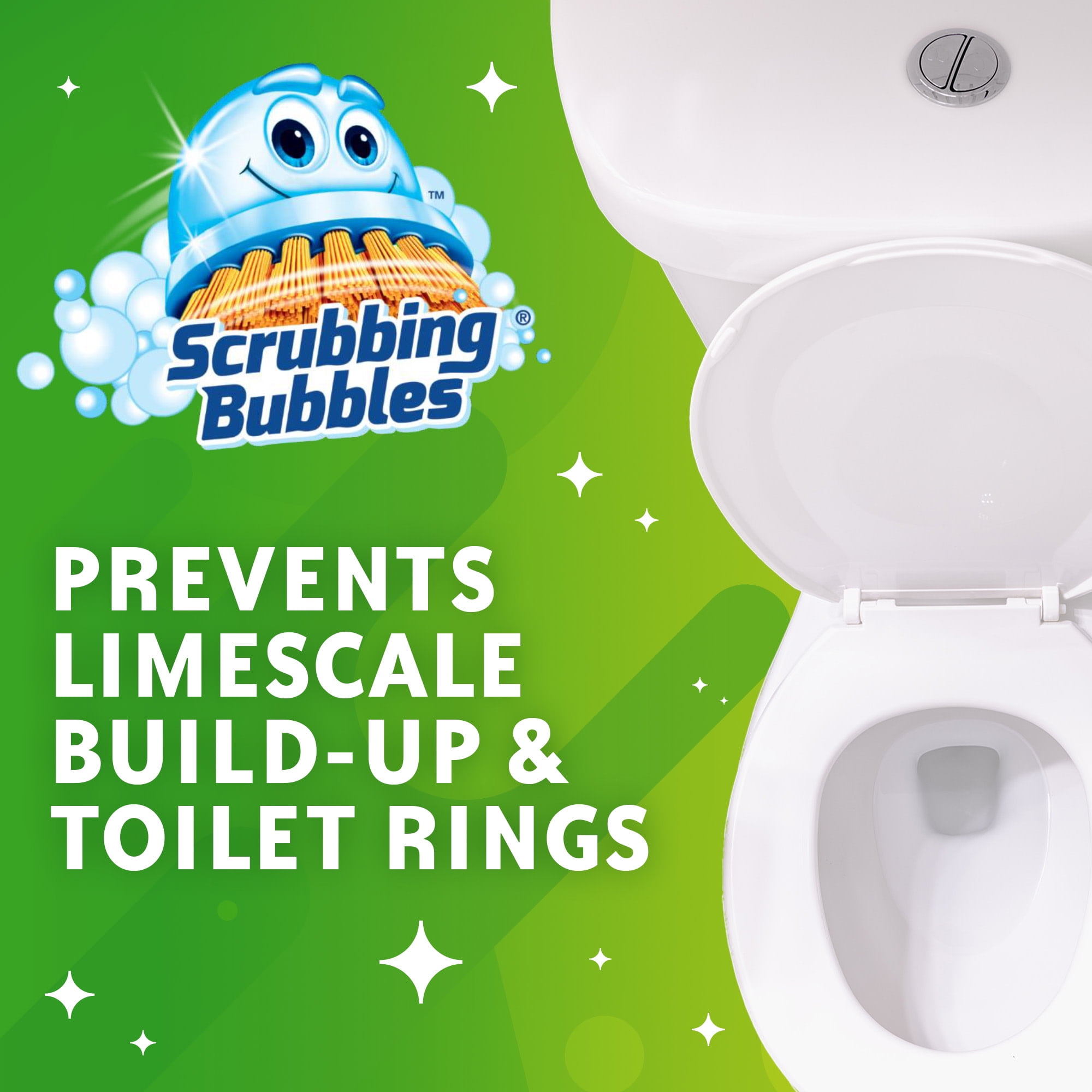 Scrubbing Bubbles Automatic Toilet Bowl Cleaner Gel Stamp, Rainshower Scent (6 Gel Stamps) j5n7e