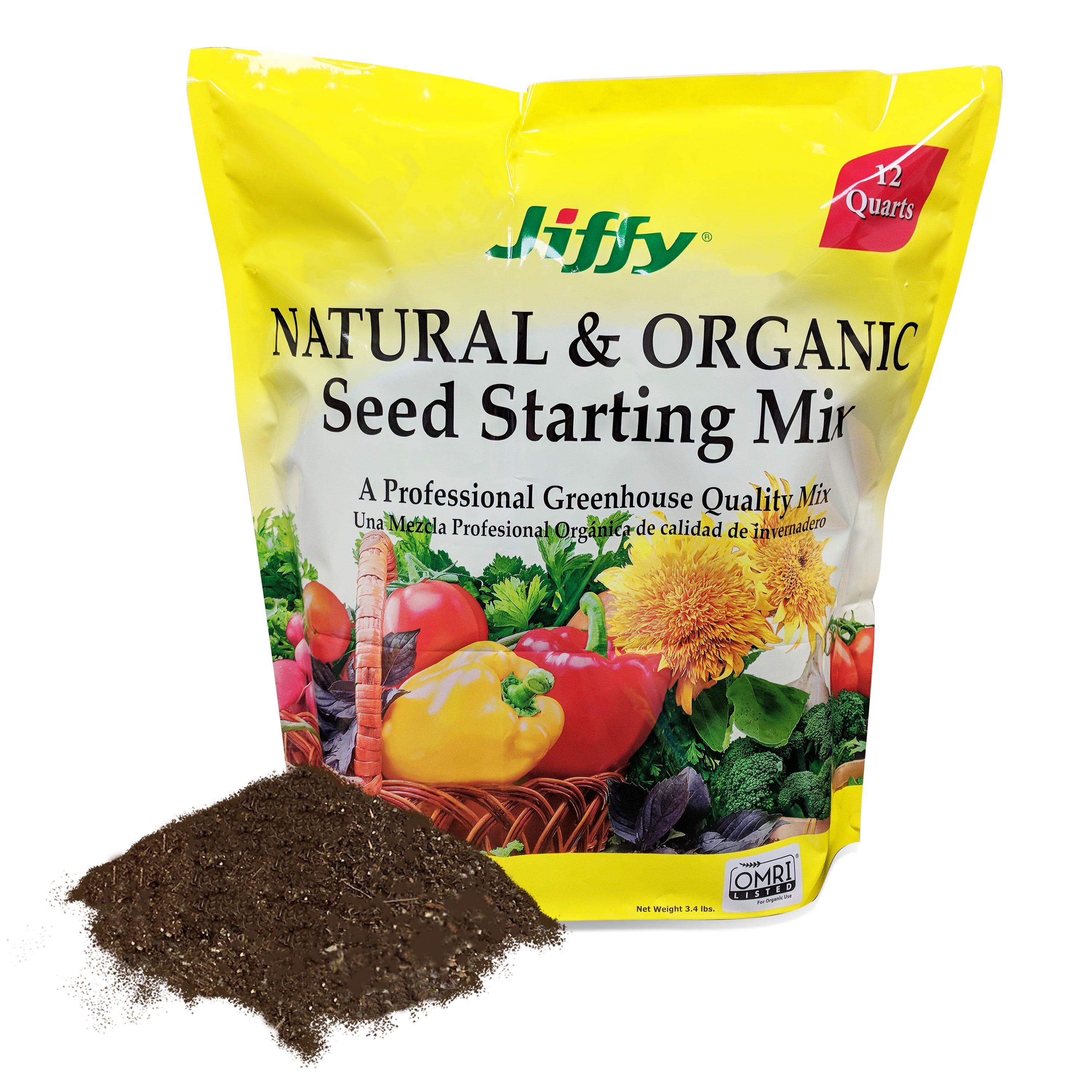 Jiffy Natural & Organic Seed Starter Mix (12 dry qt) xkqpv