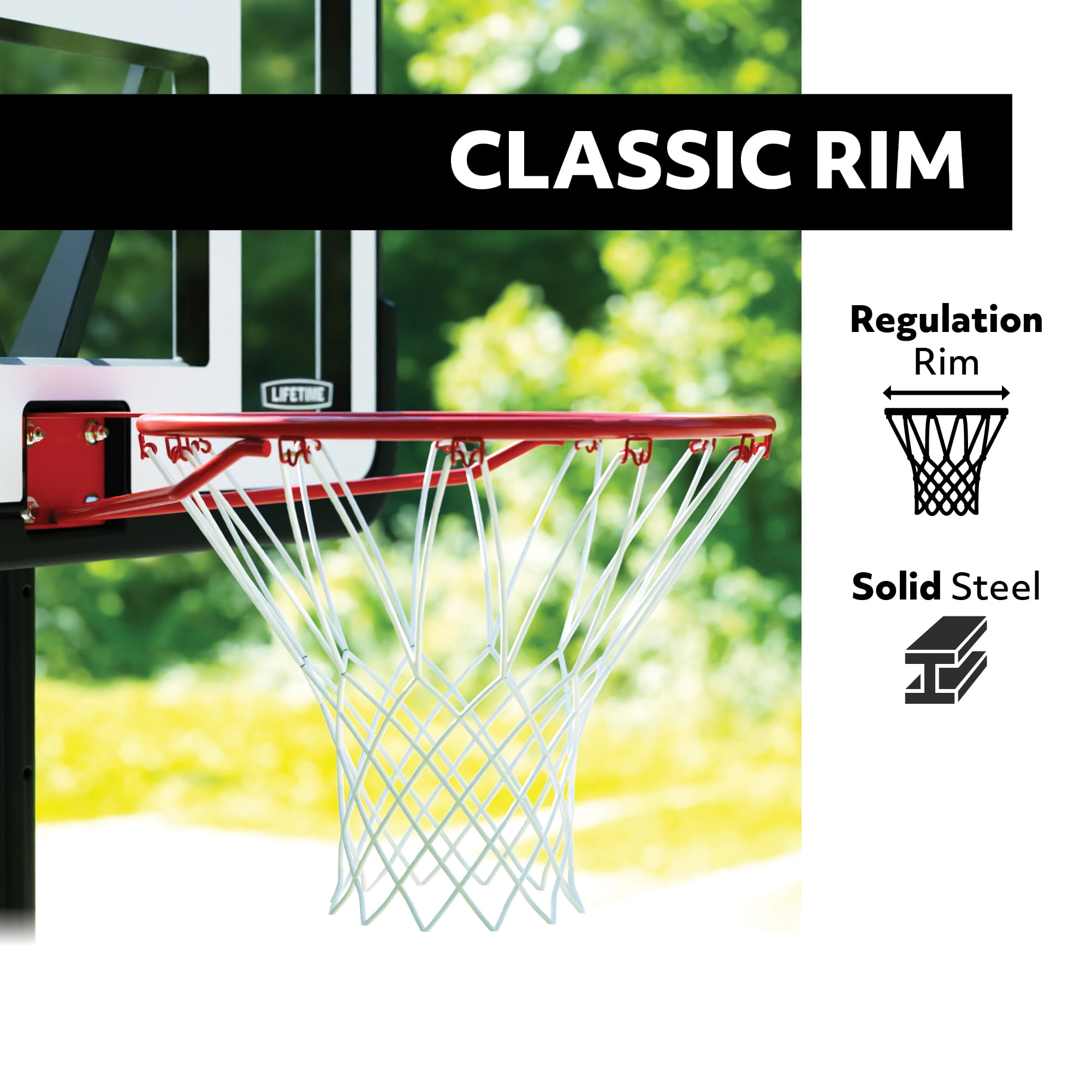 Lifetime 44-Inch Impact Portable Basketball Hoop System with Telescoping Height Adjustment (44 in) tnieo