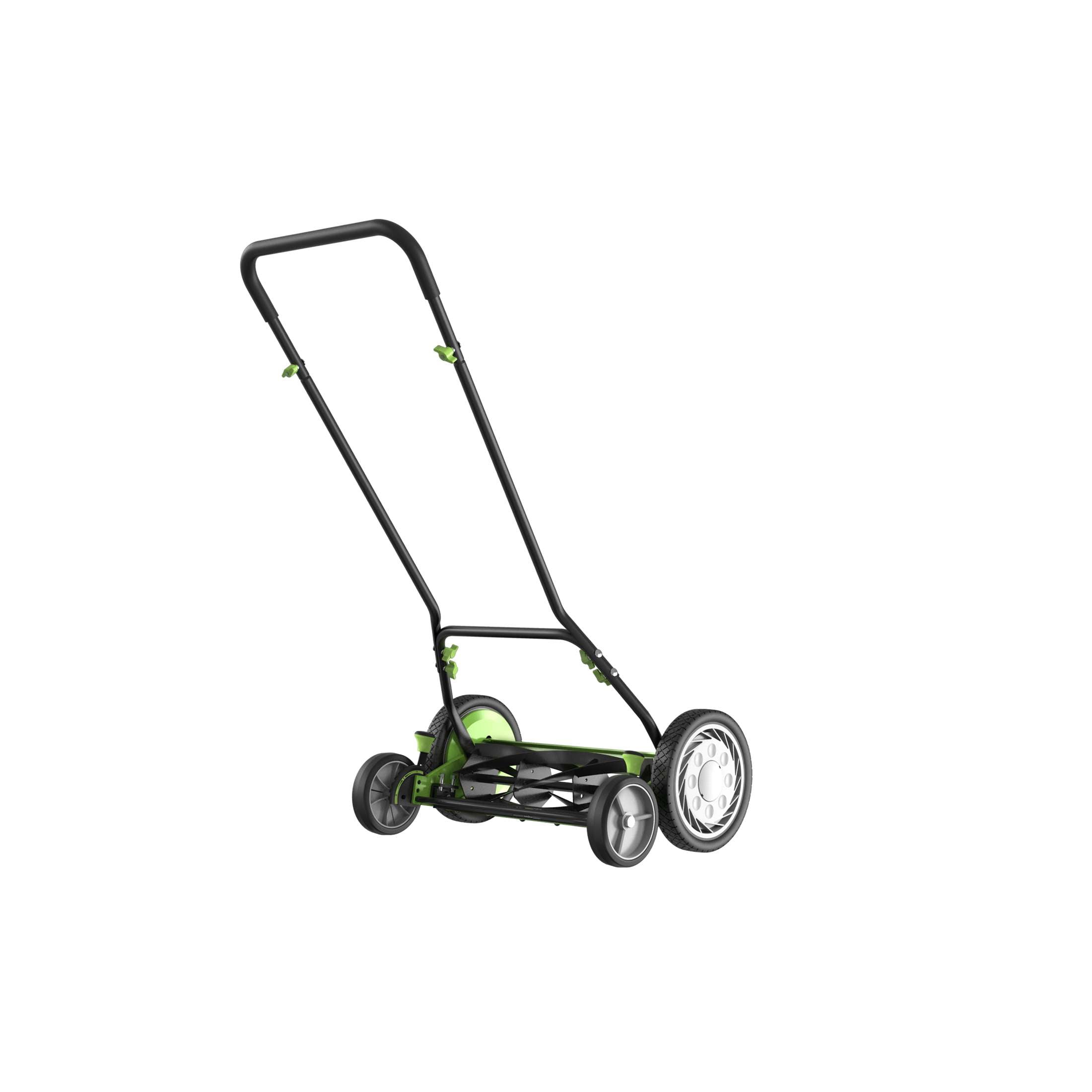 EarthWise 16 in 5-Blade Push Reel Mower (Grey, 16 in) stsvq