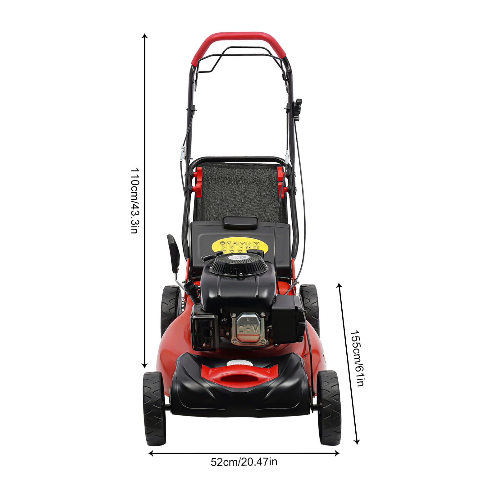 YardMaster Self-Propelled Gas Lawn Mower (Red, 20 in) dq641