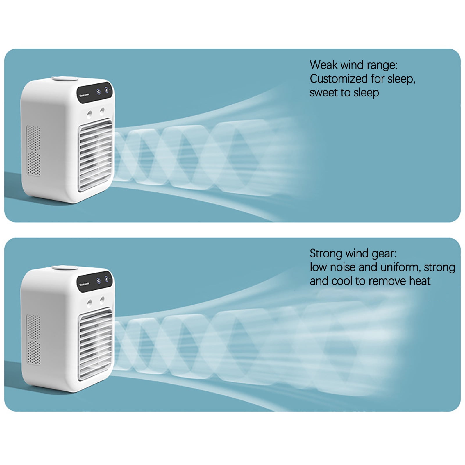 RnemiTe-amo Portable Desktop Air Conditioner Fan (White, 1 Unit) danco
