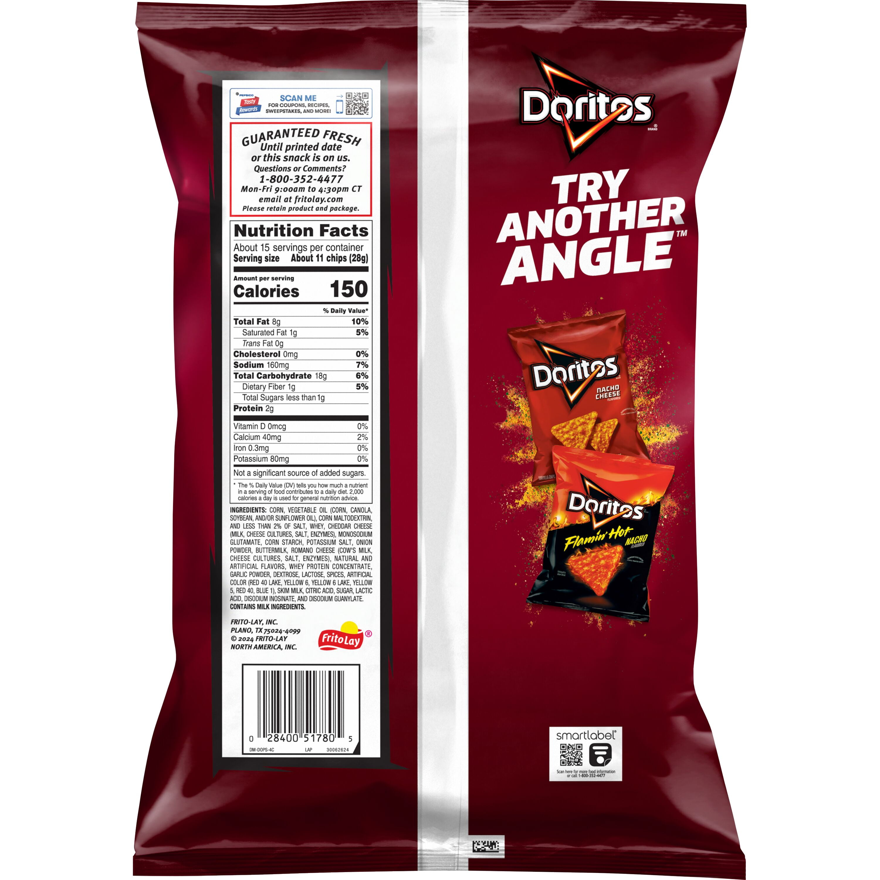 Doritos Tortilla Chips Spicy Nacho Flavored Crunchy Snack (14.5 oz) hbxyz