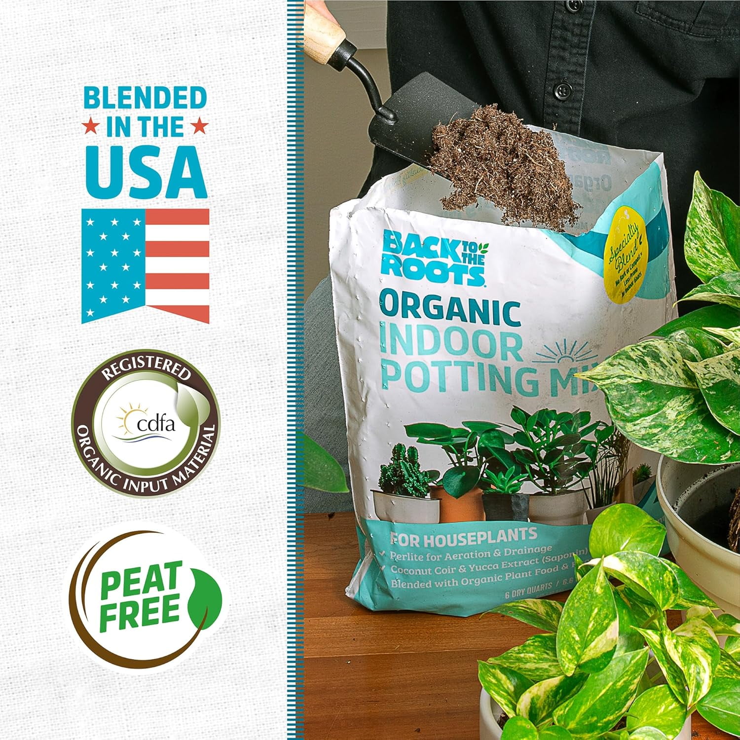 Back to the Roots Organic Indoor Potting Mix with Coconut Coir and Yucca Extract (12 qt, 2 Pack) arktj