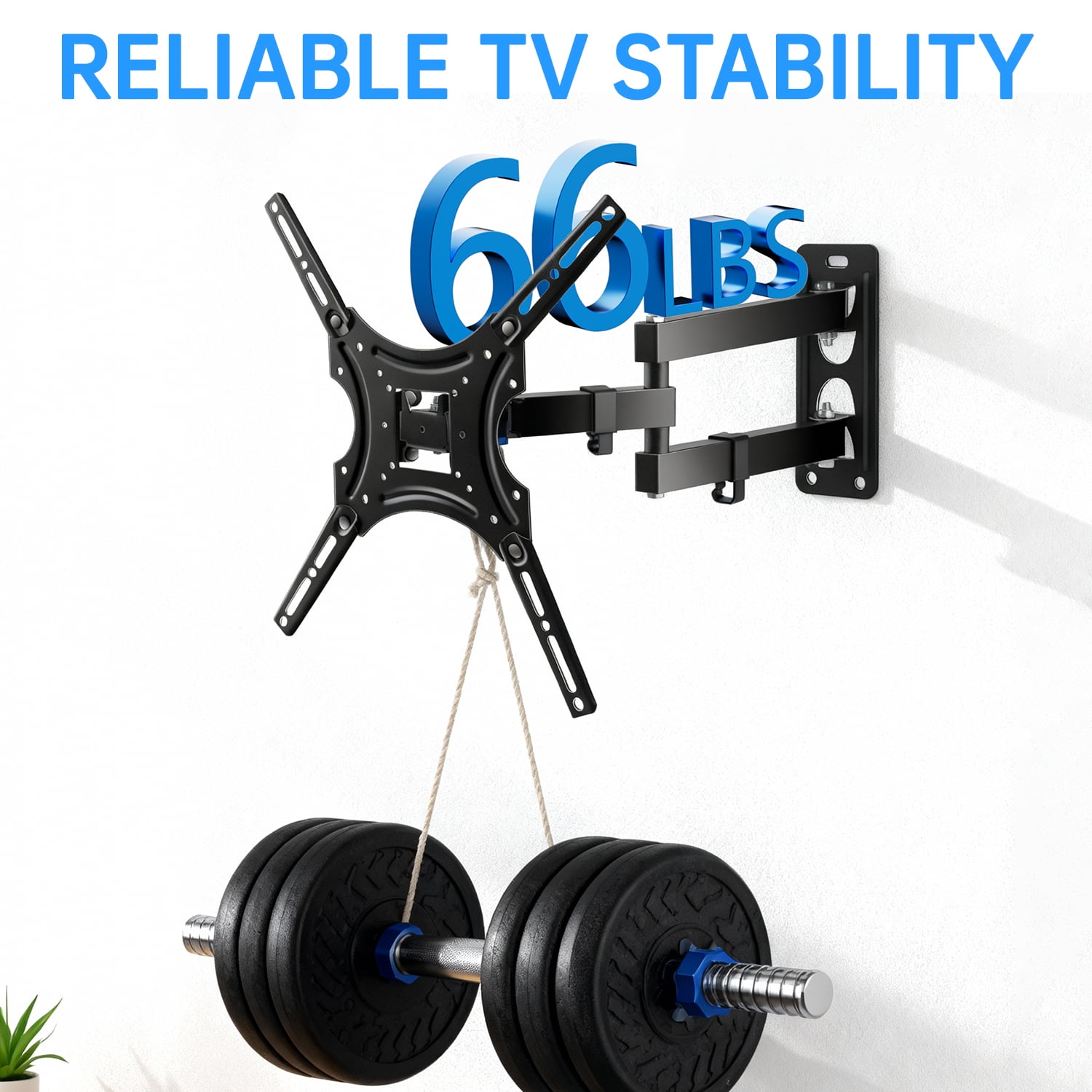 YUANYE Full Motion TV Wall Mount with Articulating Tilt Arm (Black, 14-55 in) ksxhn