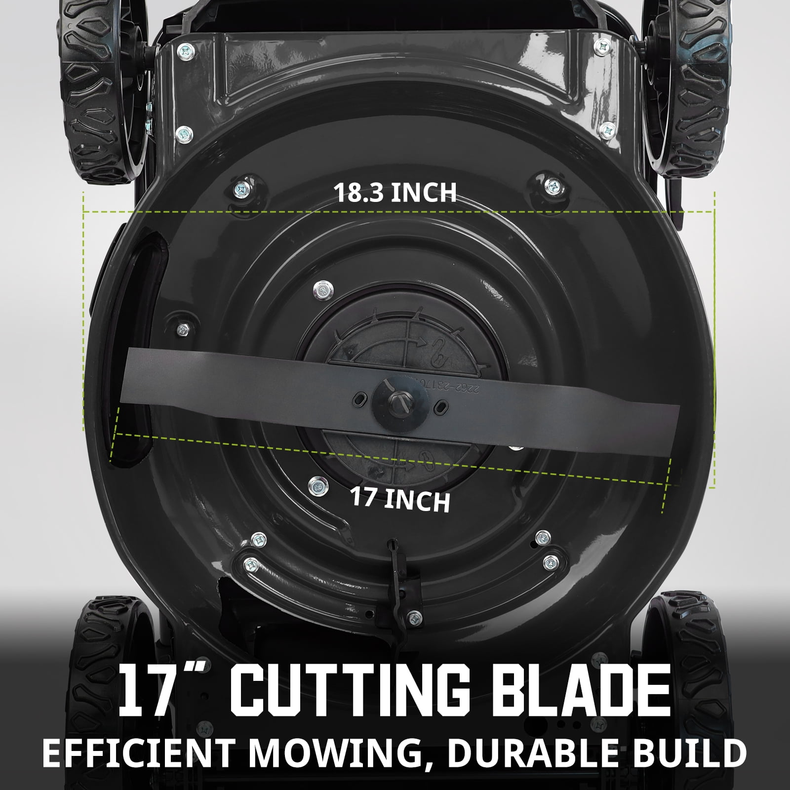 PowerSmart 40V 4.0Ah 17 in Cordless Push Lawn Mower (3-in-1 Mulching, Bagging, Side Discharge) tzlng