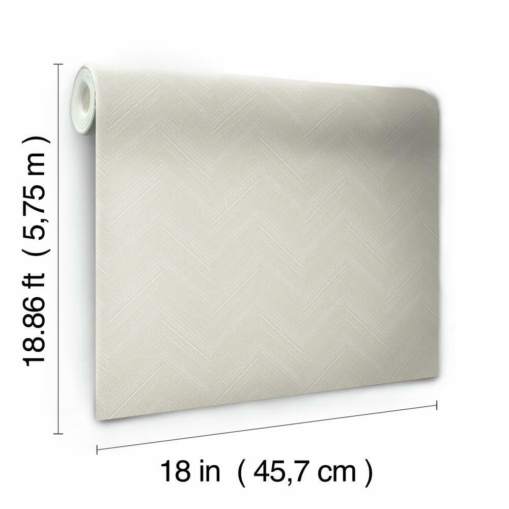 RoomMates Herringbone Weave Peel and Stick Wallpaper (Beige, 28.29 sq ft) 0rw7g