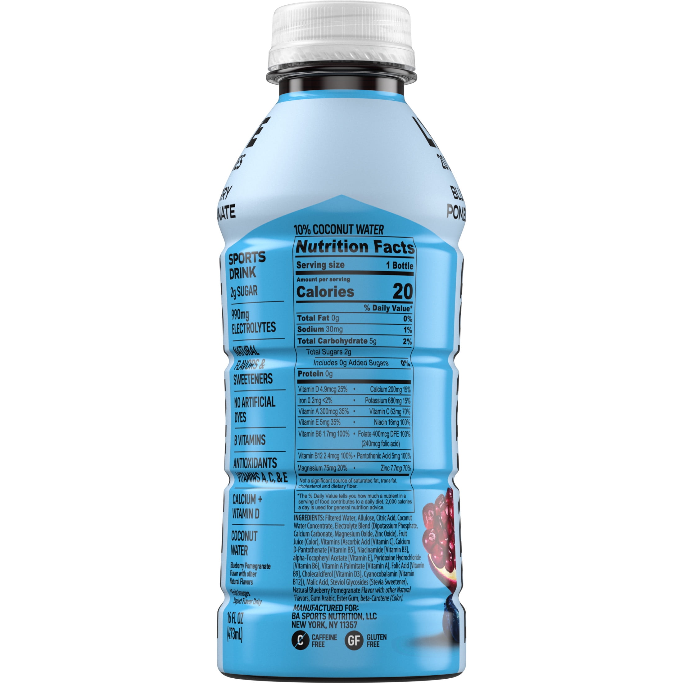 BODYARMOR Lyte Sports Drink, Blueberry Pomegranate Electrolyte Hydration (16 fl oz) f9kmj