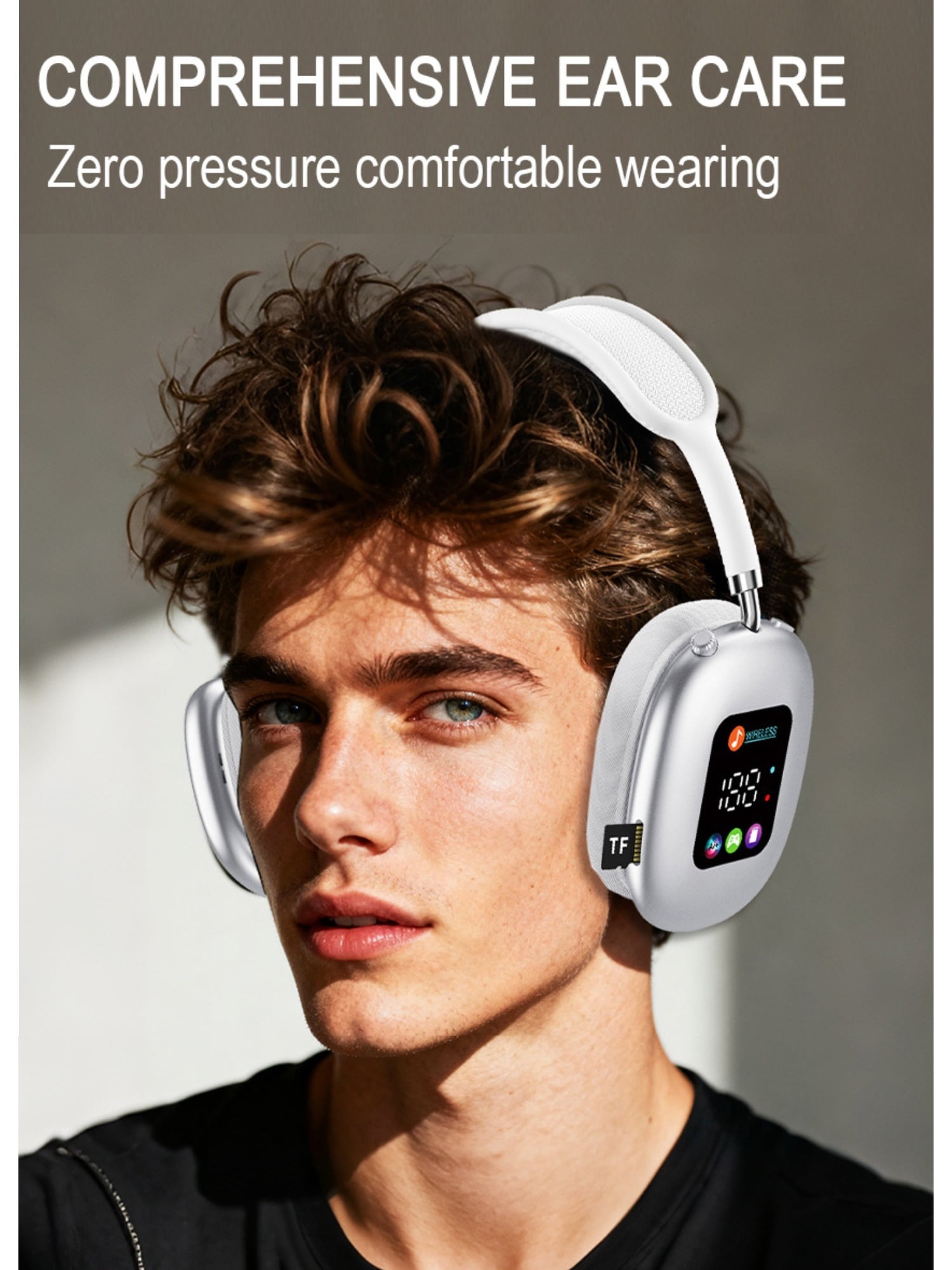 aomogo Wireless Bluetooth 5.4 Gaming Headphones with Active Noise-Cancelling Microphone (Black, One Size) clsku
