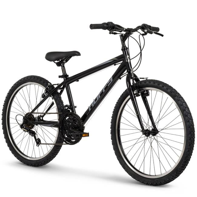 Huffy Granite Mountain Bike, Steel Hardtail Frame, 15-Speed, Knobby Tires (Onyx Black, 24 in) eqjqj