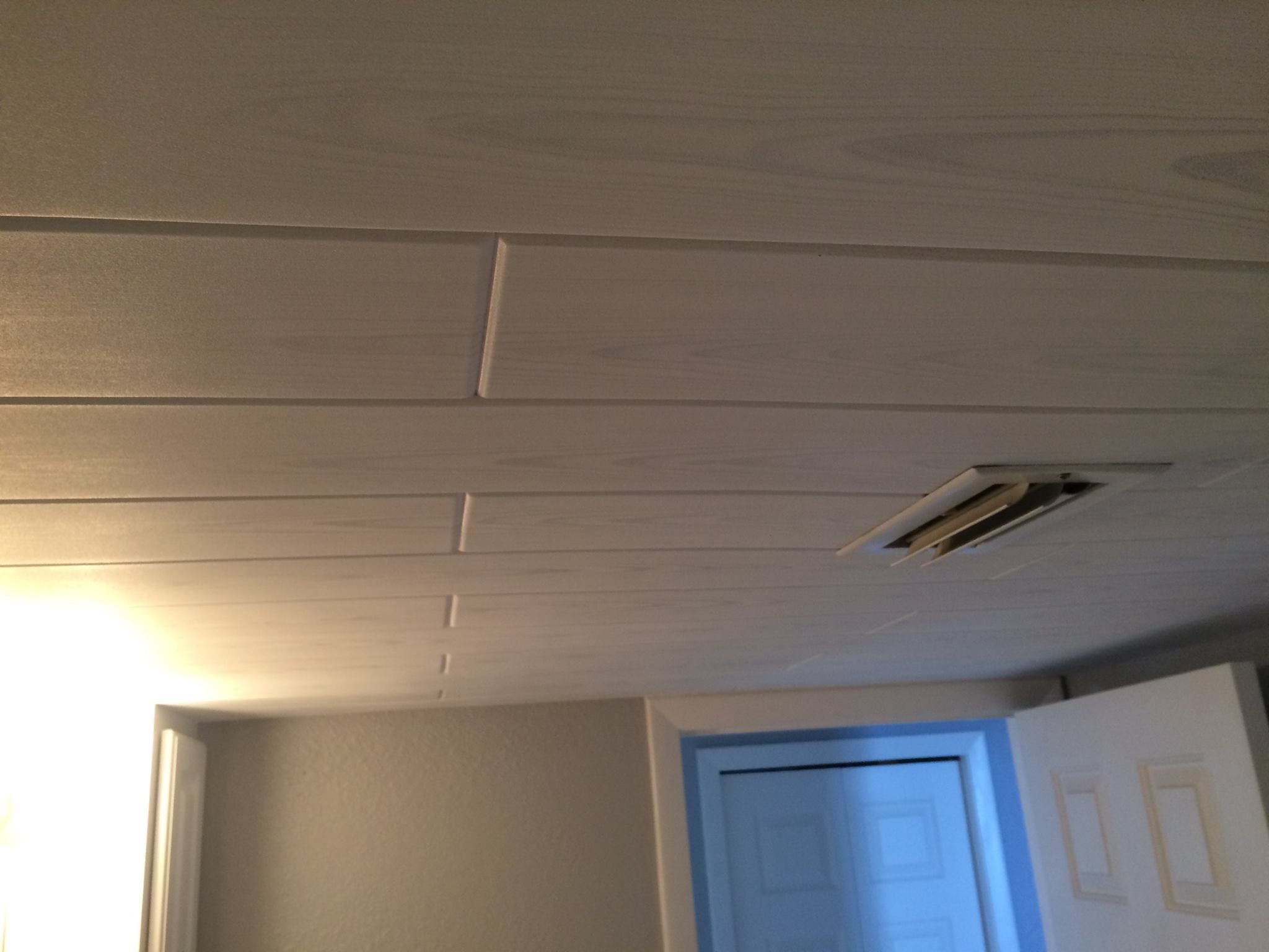 Antique Ceilings Foam Ceiling Planks Wood-Grain Finish (Silver Birch, 48-Pack, 84 sq ft) fk09x
