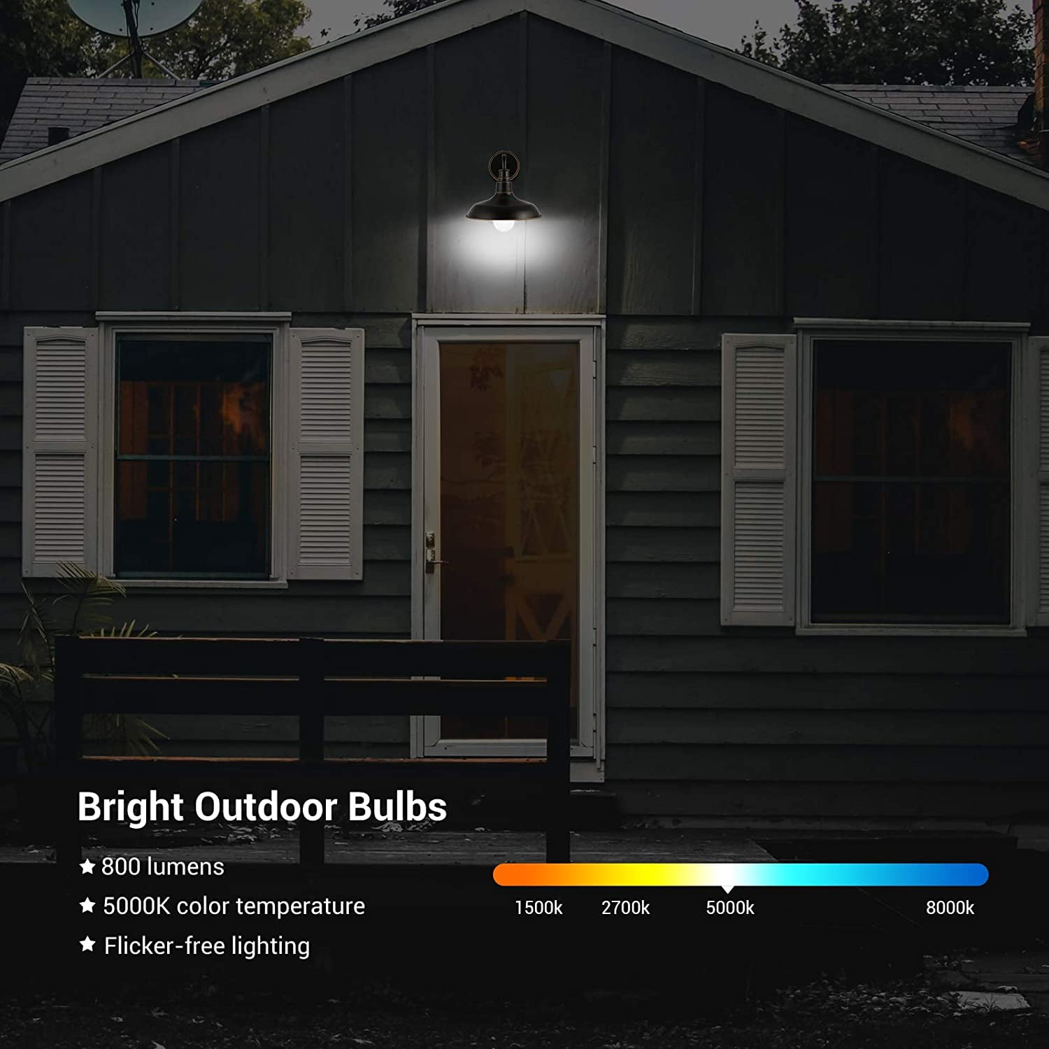 DEWENWILS Dusk to Dawn LED Light Bulbs 5000K Daylight Outdoor Lighting (4-Pack, 9W) lmo28