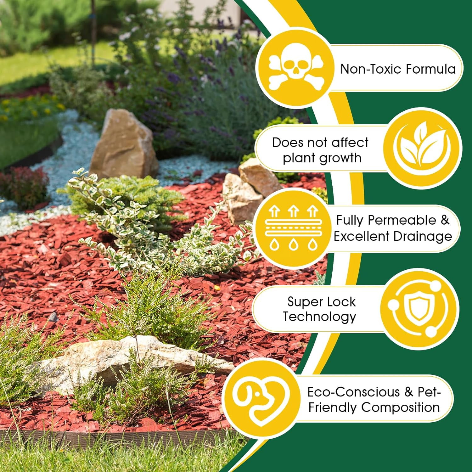 Landscaping Solutions Rock and Gravel Glue Adhesive for Pathways and Garden Beds (Brown, 166 oz) 4naru