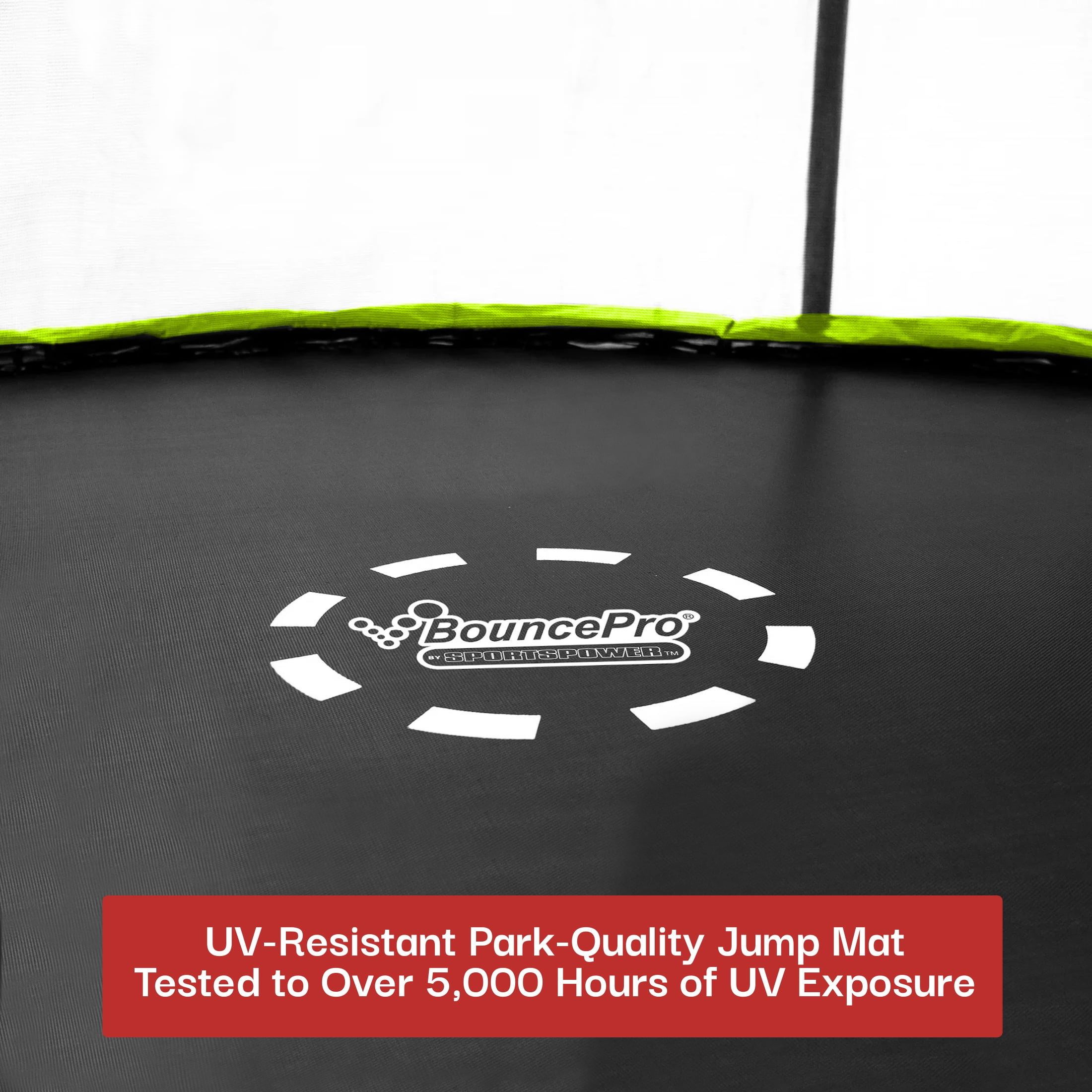 Bounce Pro 14ft Trampoline with Safety Enclosure, Heavy-Duty Rust-Resistant Steel Frame (Blue, 14 ft) cagua