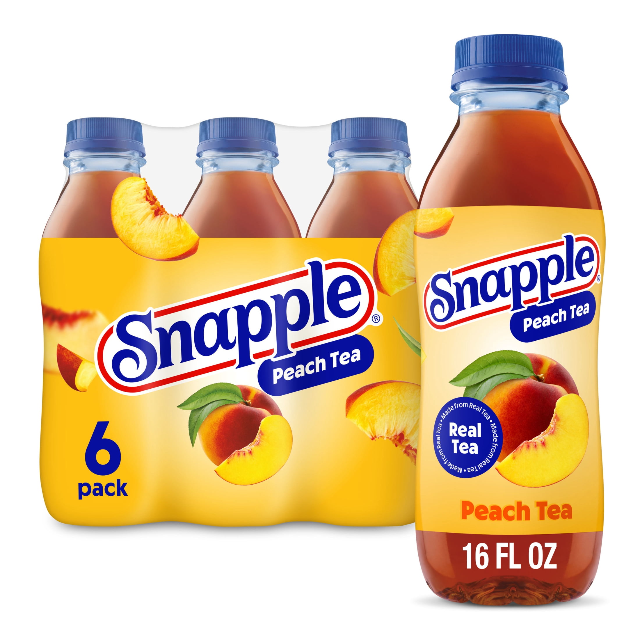 Snapple Peach Tea, All Natural Black and Green Tea Blend (6 Pack, 16 fl oz) b2a5p