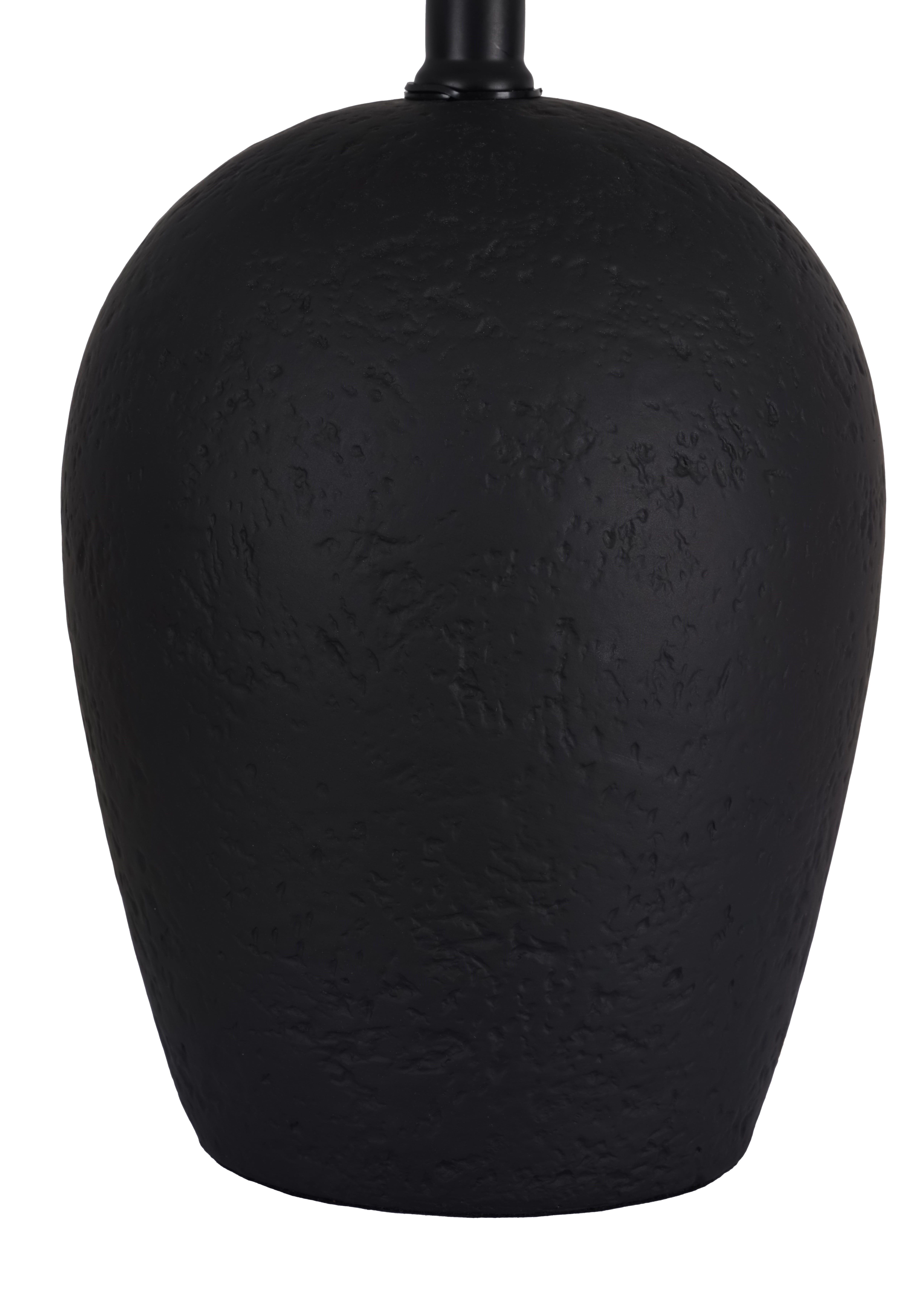 Better Homes & Gardens Ceramic Urn Table Lamp, Matte Black Finish, with White Linen Shade (18 in) ky2zm