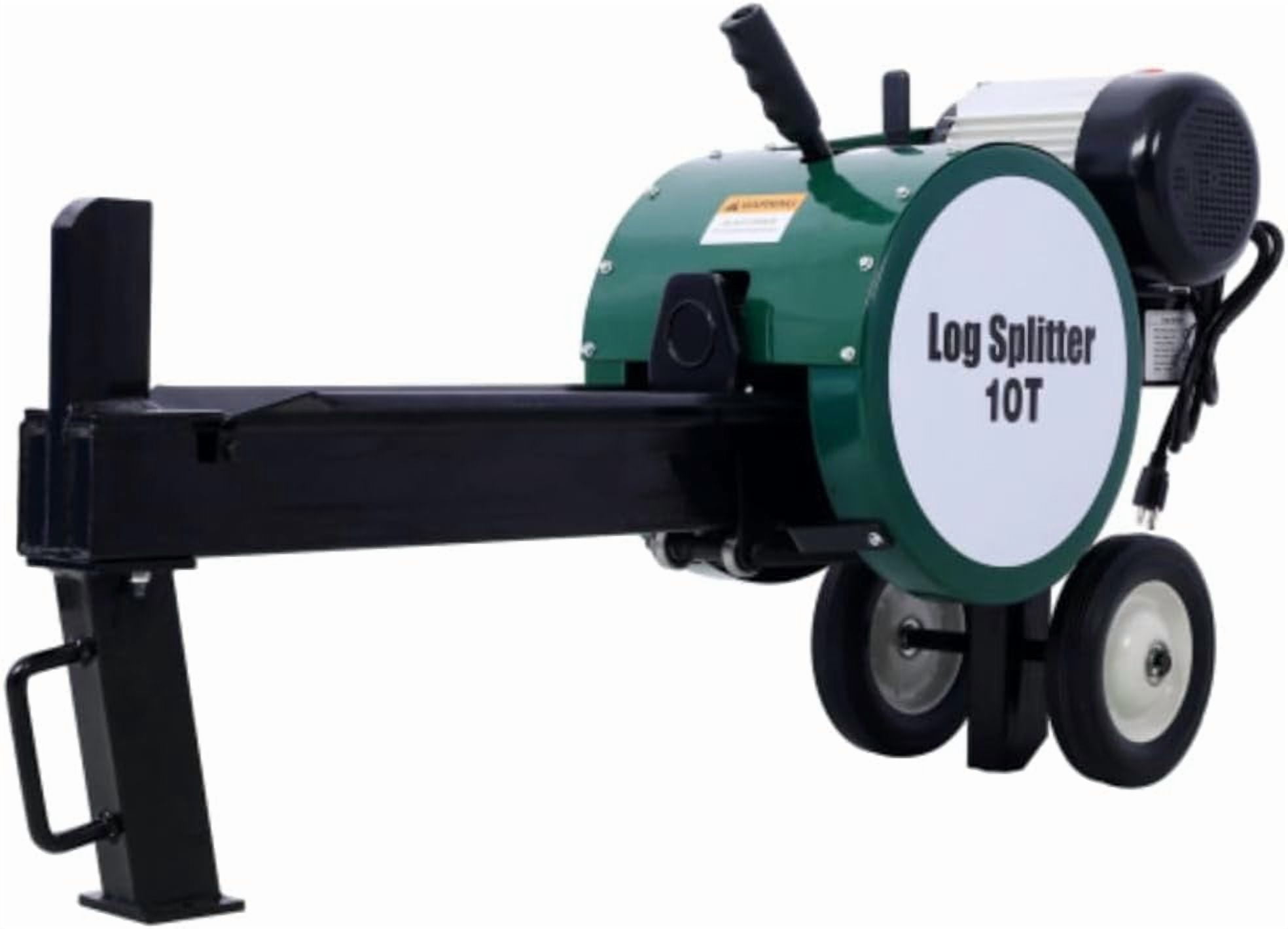 Historyli Electric Log Splitter, 10 Ton Kinetic Wood Splitter with Dual Flywheel, 2HP Motor (Green, 20 in) 5am9k