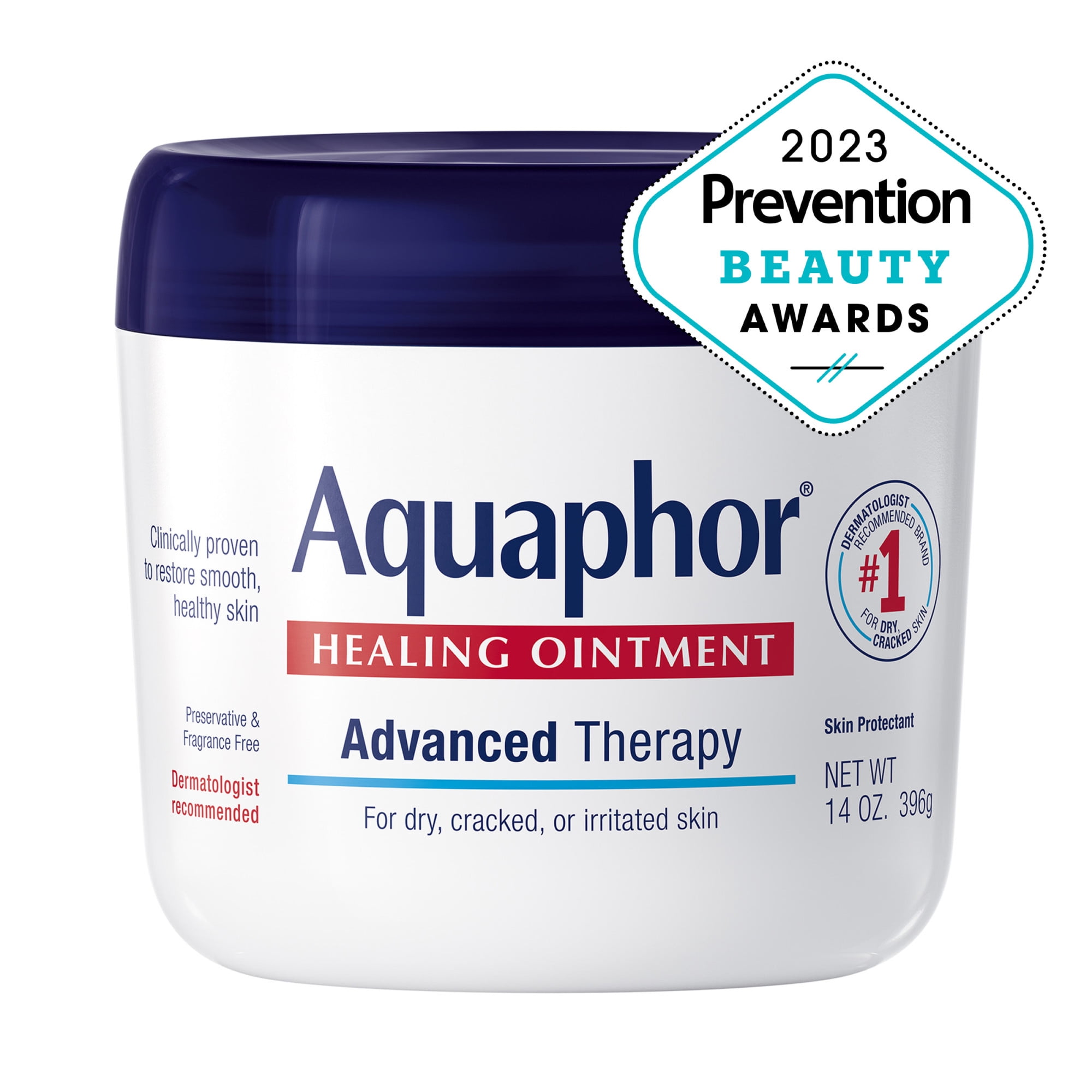 Aquaphor Healing Ointment Advanced Therapy Skin Protectant for Dry and Cracked Skin (Fragrance Free, 14 oz) kk8uv