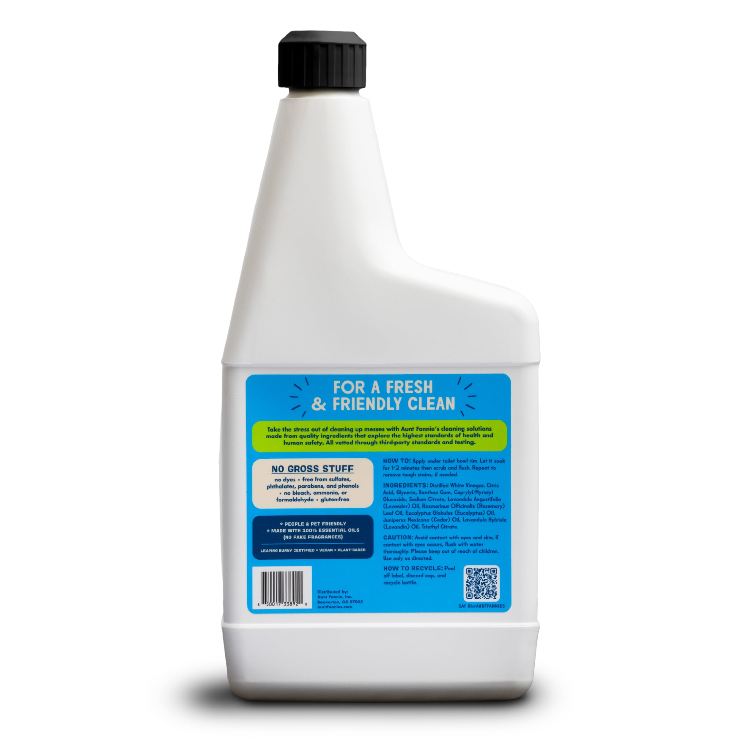 Aunt Fannie’s Toilet Bowl Cleaner, Vinegar-Powered Stain Remover, Eucalyptus Scent (24 fl oz) 1ug7m