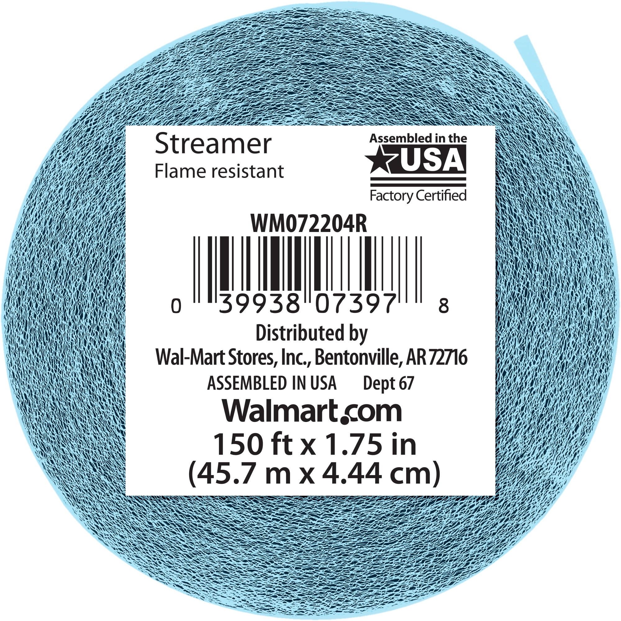 Way To Celebrate Paper Party Streamer, Decorative Crepe Paper for Events (Light Blue, 150 ft) i4d6v