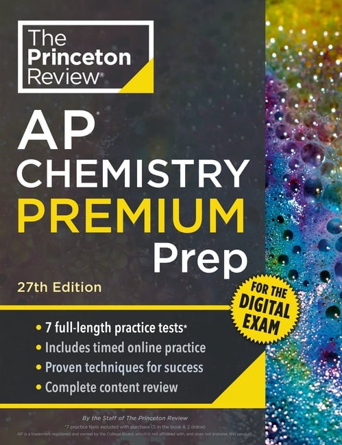 The Princeton Review AP Chemistry Premium Prep 27th Edition (560 Pages) y8sq2