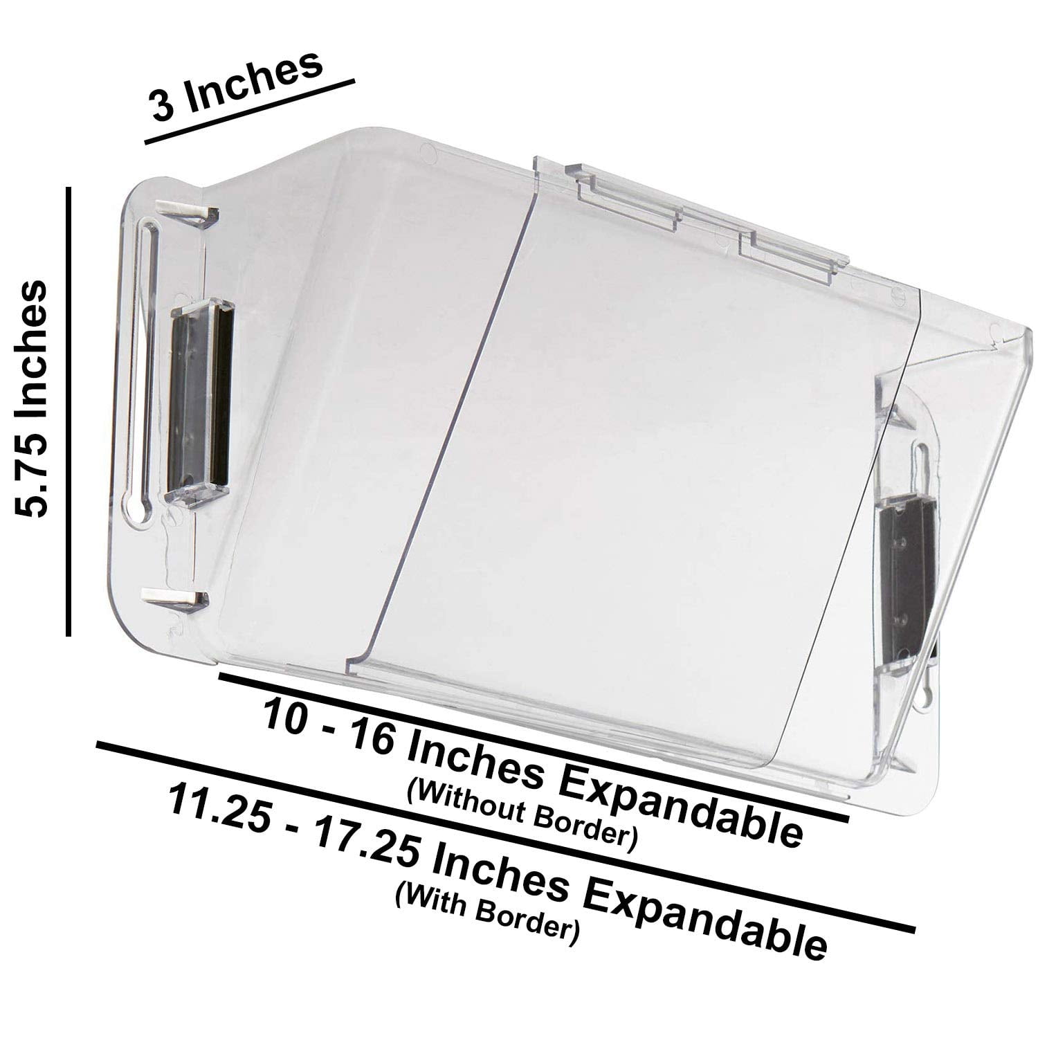 Home Intuition Adjustable Magnetic Heat and Air Deflector for Vents, Sidewall, and Ceiling Registers (Clear, 10 in to 16 in) e9zek