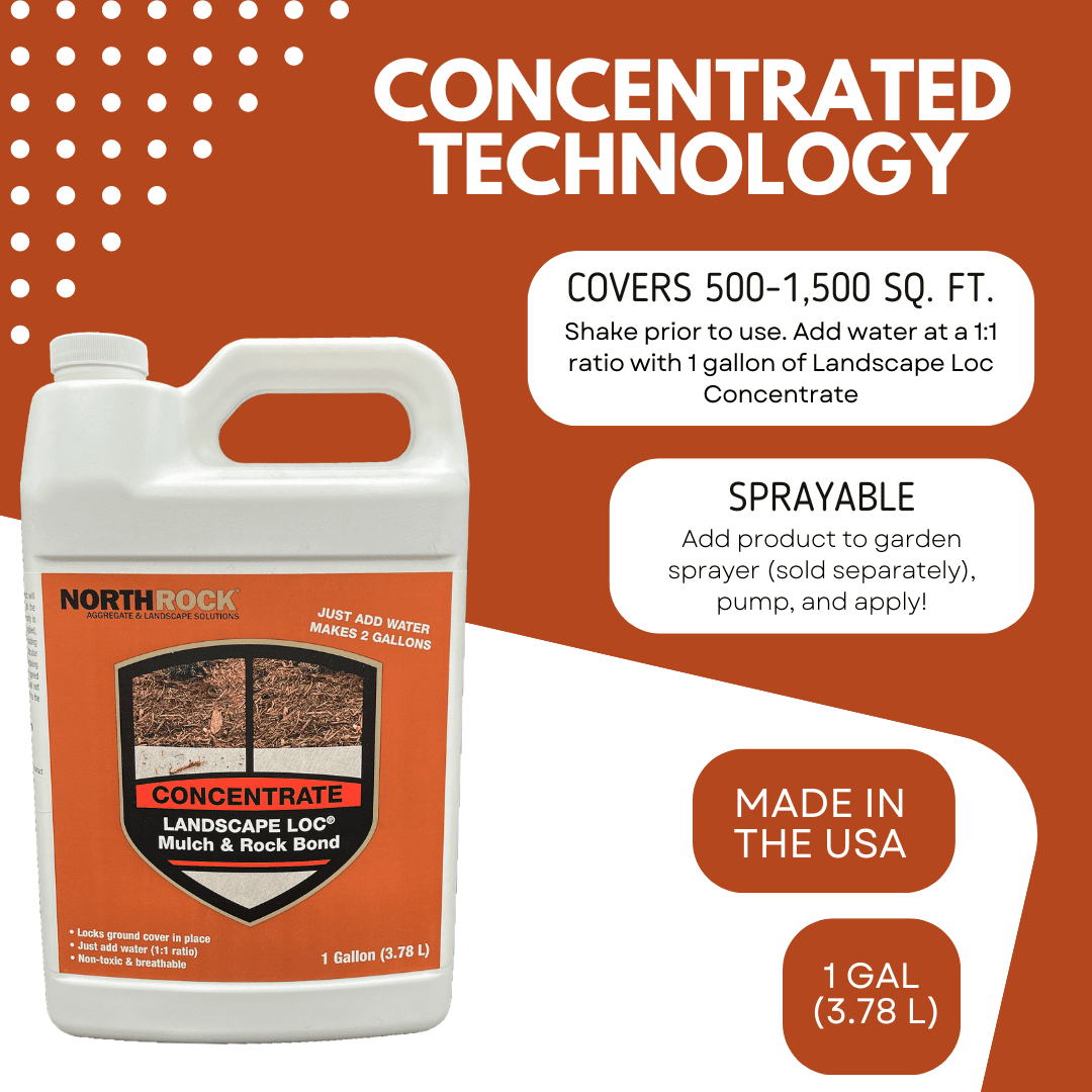 Landscape Loc Mulch and Rock Bond Stabilizing Adhesive for Landscaping (White, 1 Gallon) hfna3
